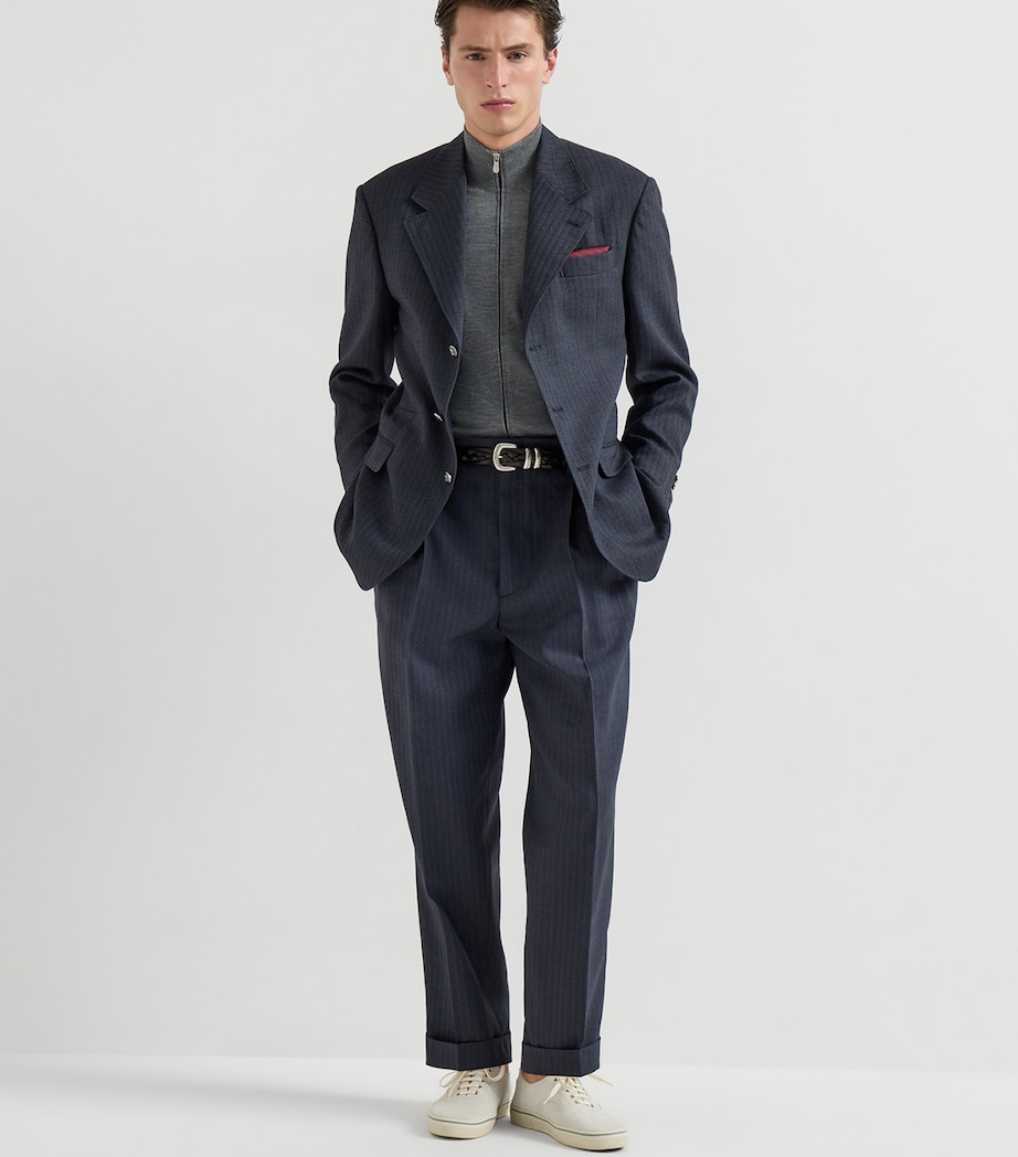 Brunello Cucinelli Mens Cashmere-Silk Cardigan Image 5