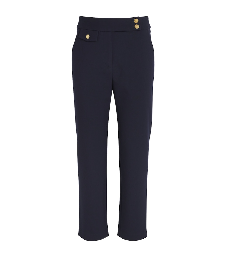 Woven Cropped Renzo Trousers NAVY/GOLD Image 1