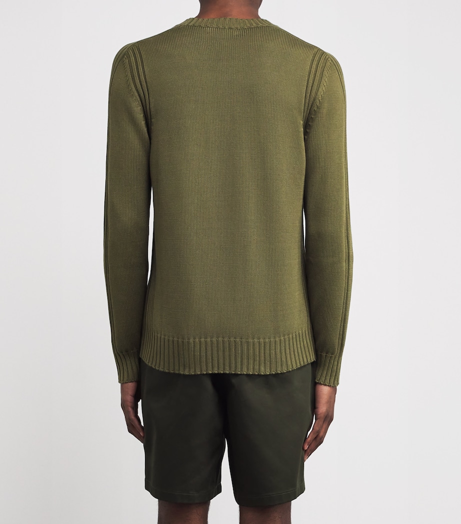 Cotton Watch Sweater DARK SURPLUS GREEN Image 4