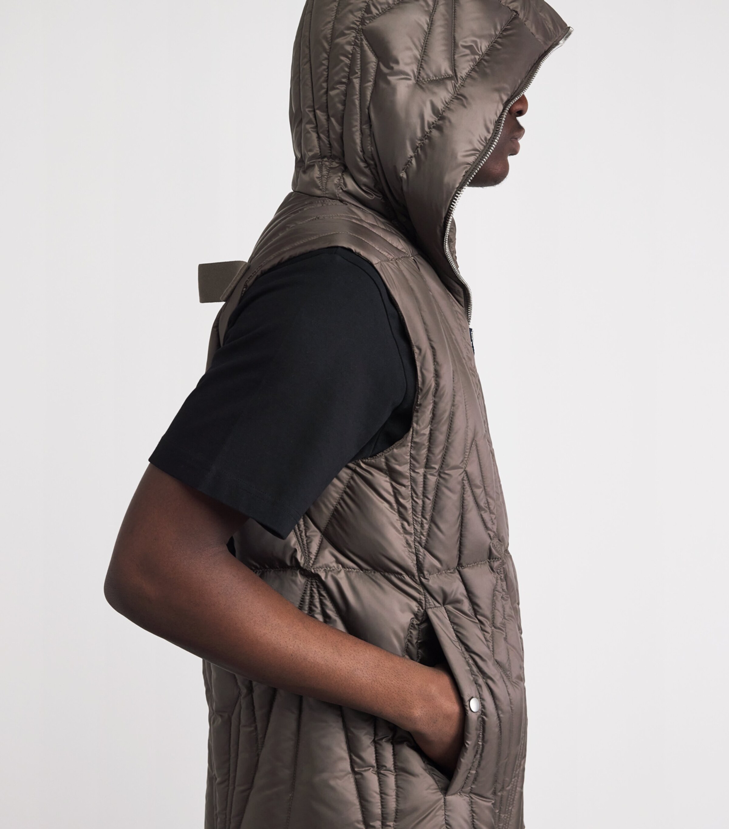 Rick Owens Mens x Moncler Down Geocamo Gilet Dark Dust Image 3