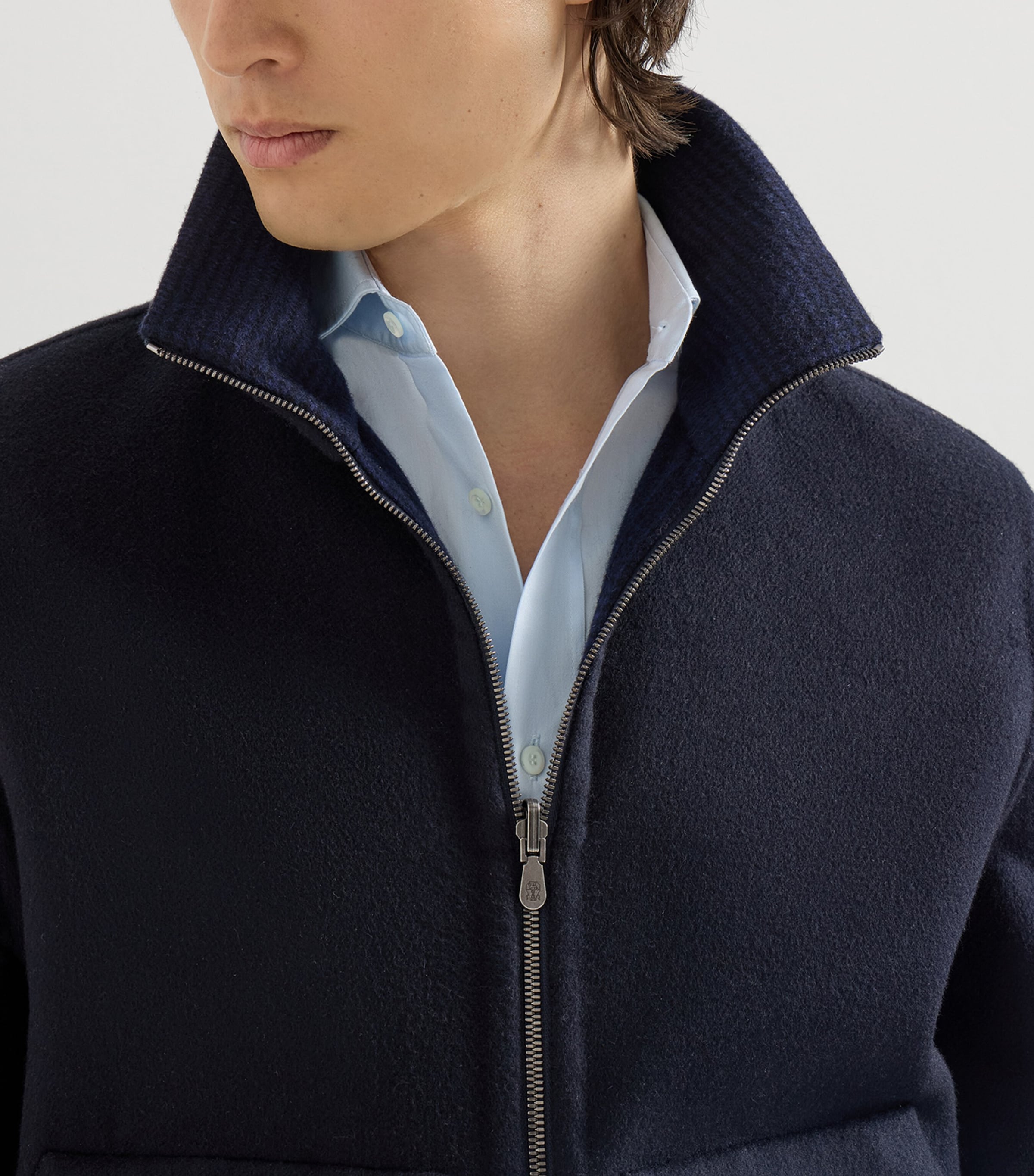Brunello Cucinelli Mens Cashmere Reversible Check Jacket Image 6