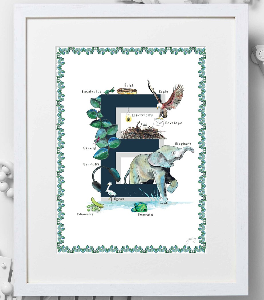 A4 Letter Print NAVY Image 2