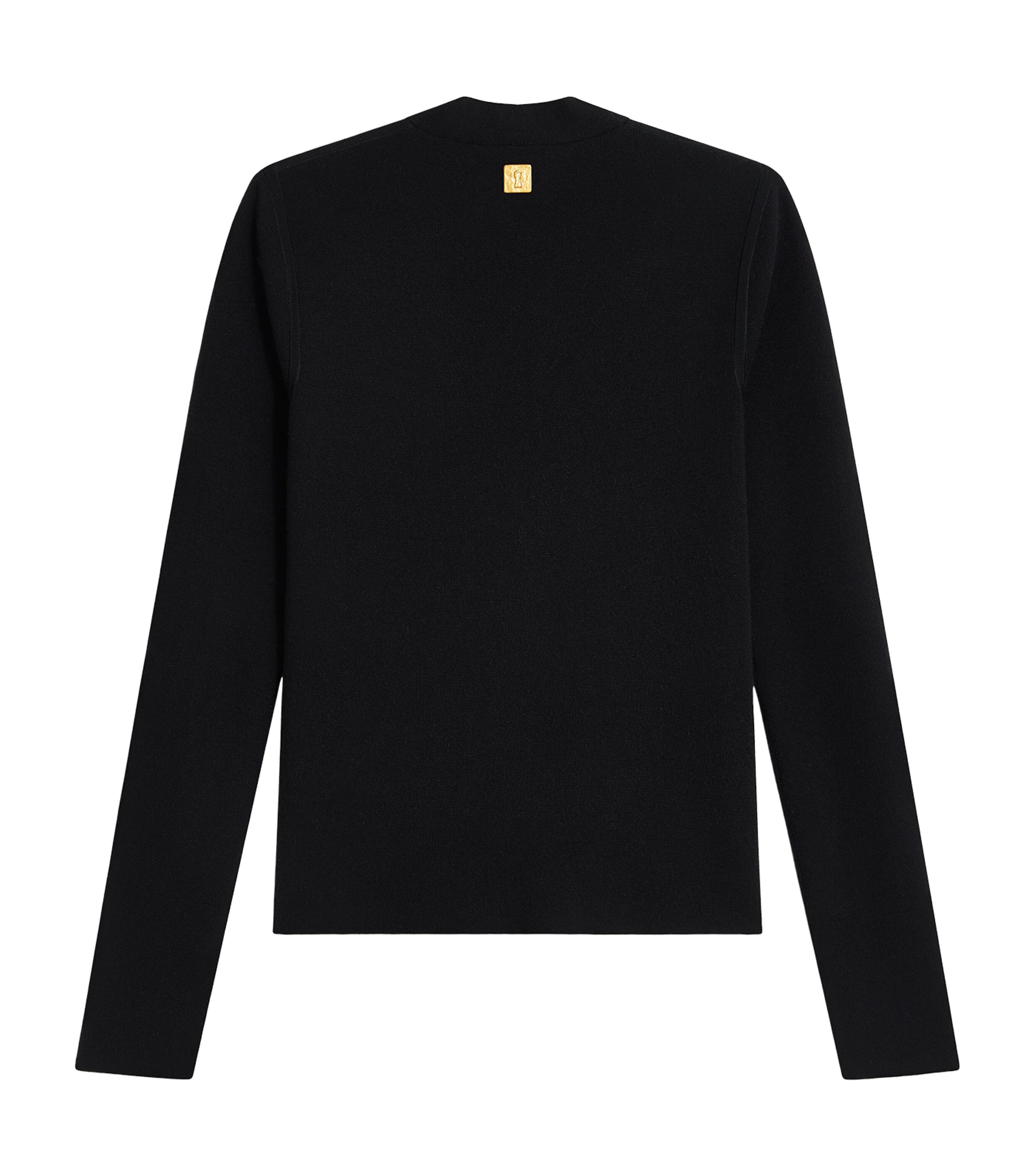 Wool-Blend Anatomy Cardigan 999BLACK Image 2