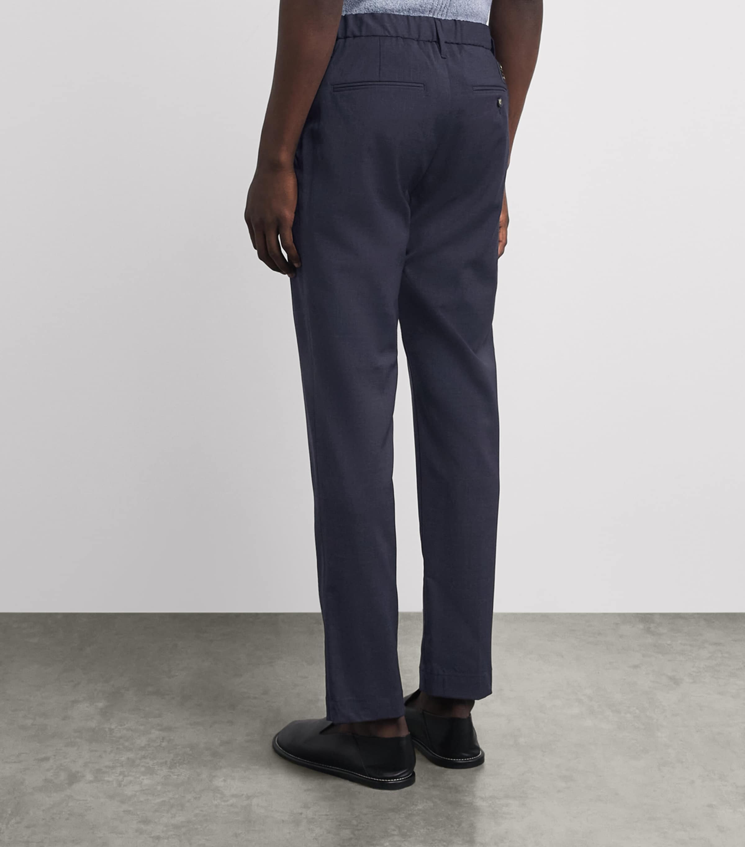 Jacob Cohën Mens Cotton Straight Chinos Dark Blue Image 5