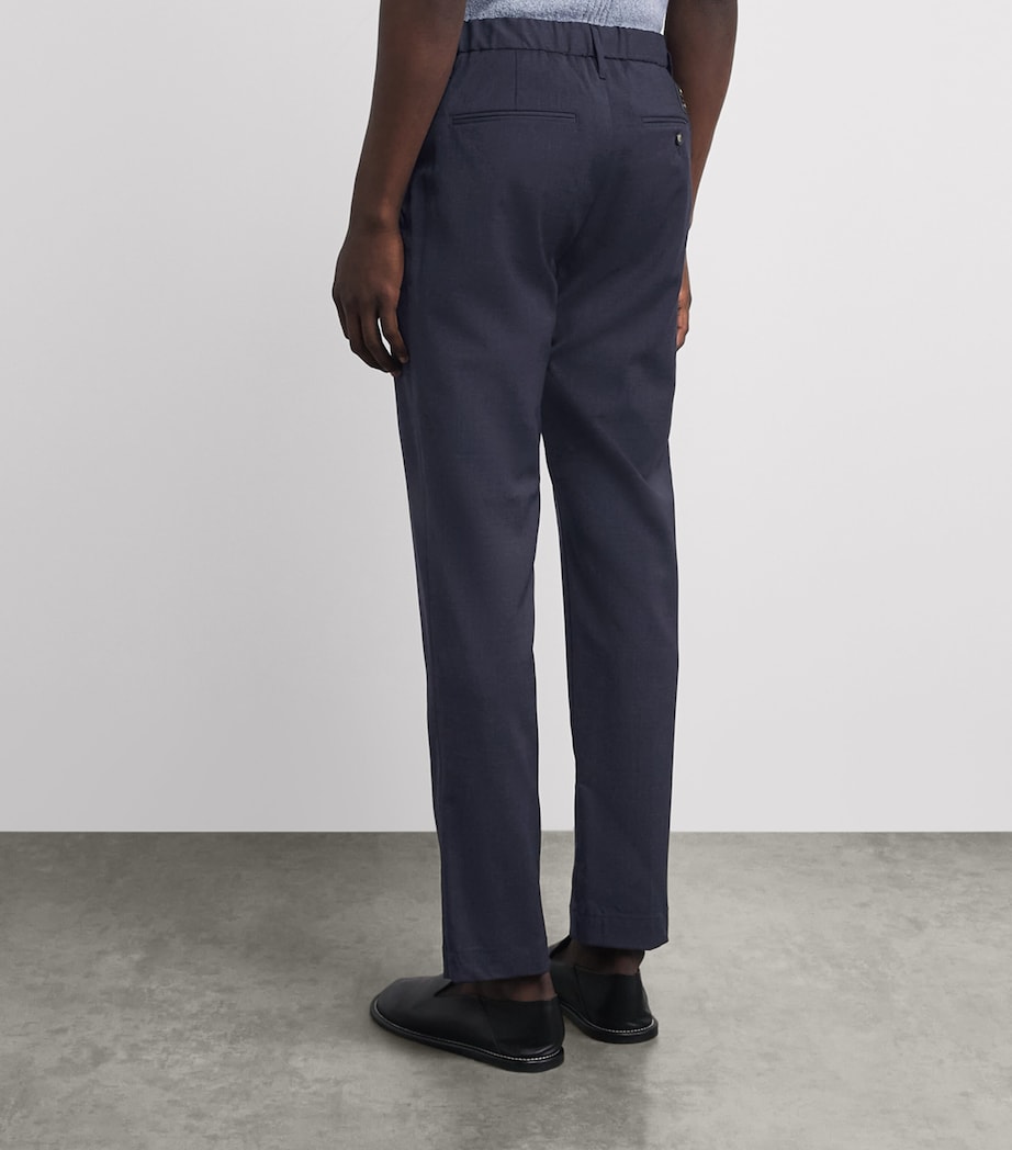 Jacob Cohën Mens Cotton Straight Chinos Dark Blue Image 5