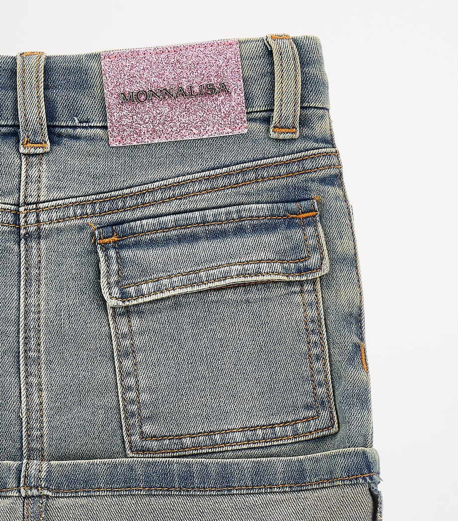 Denim Mini Skirt (2-12 Years) STONE+BEIGE Image 3