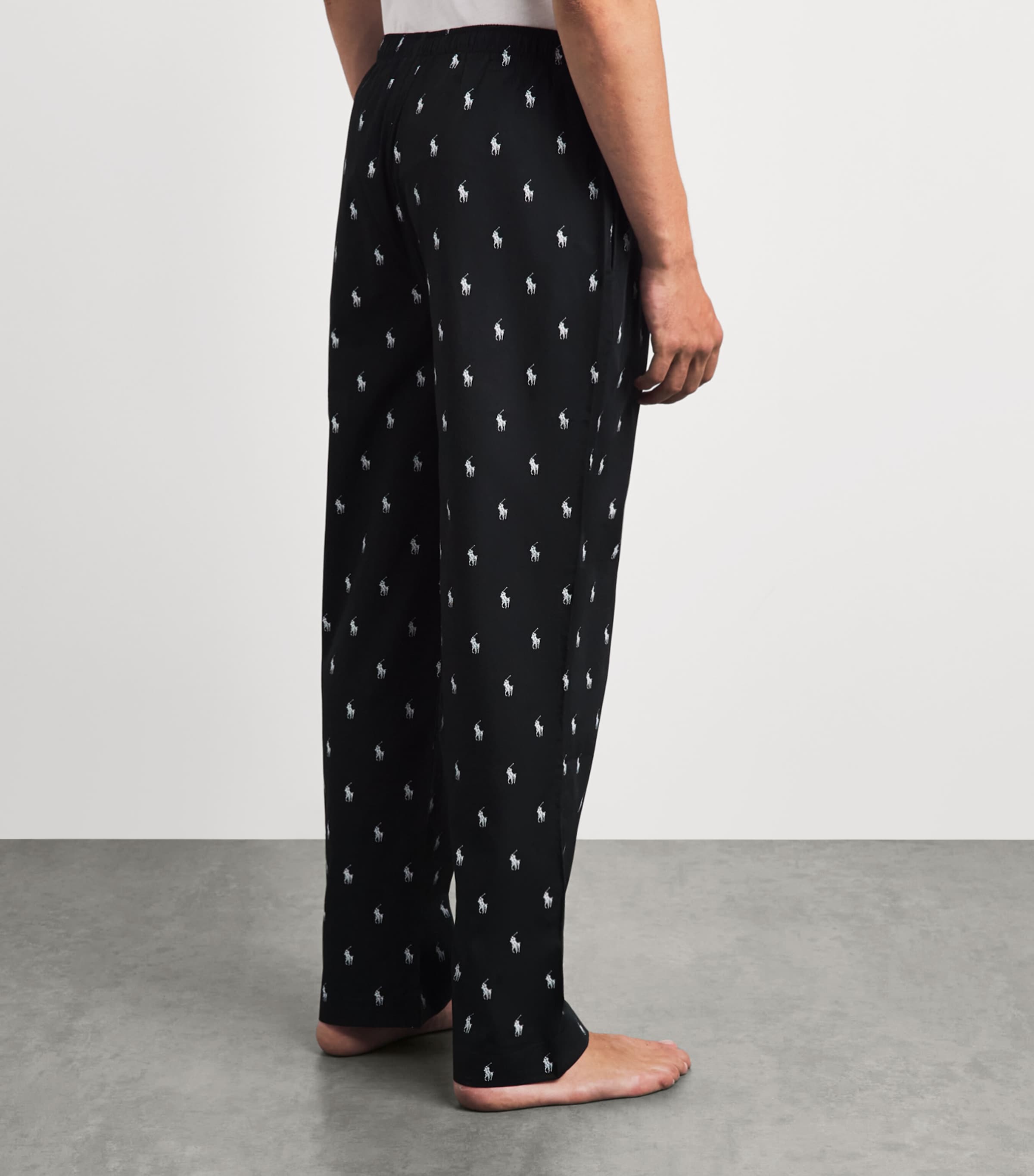 Polo Ralph Lauren Mens Cotton Polo Pony Pyjama Bottoms Polo Black Aopp Image 5