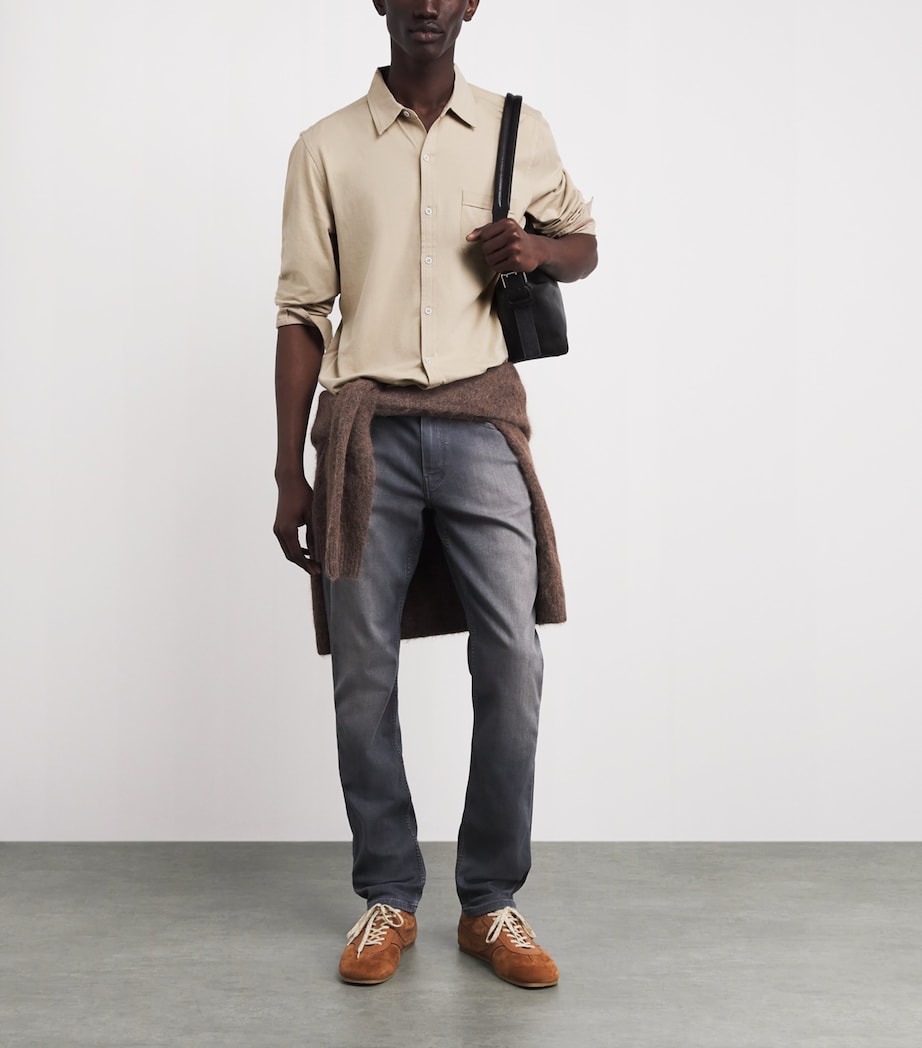 PAIGE Mens Pima Cotton Cosgrove Shirt Natural Image 2
