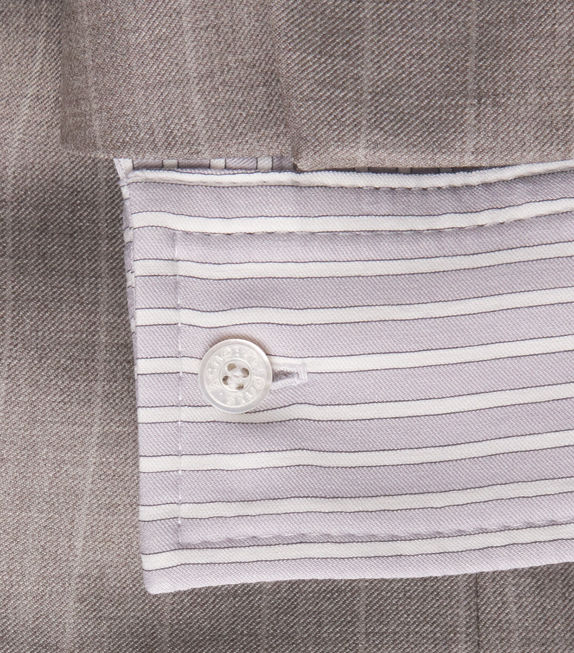 Acne Studios Womens Wool Layered Pinstripe Blazer Warm Grey Image 6