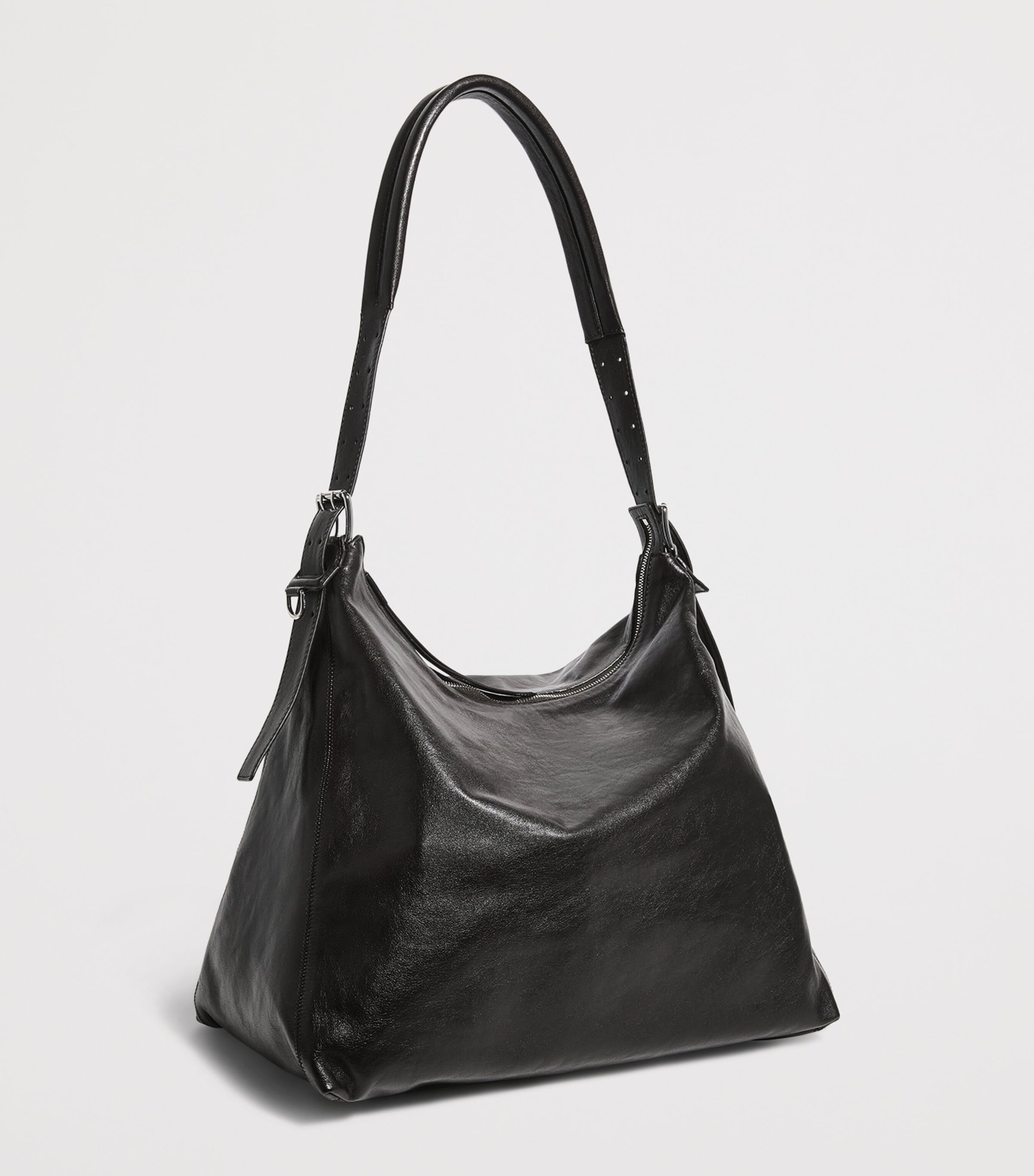 Lemaire Calfskin Belted Tote Bag Dark Chocolate Image 3