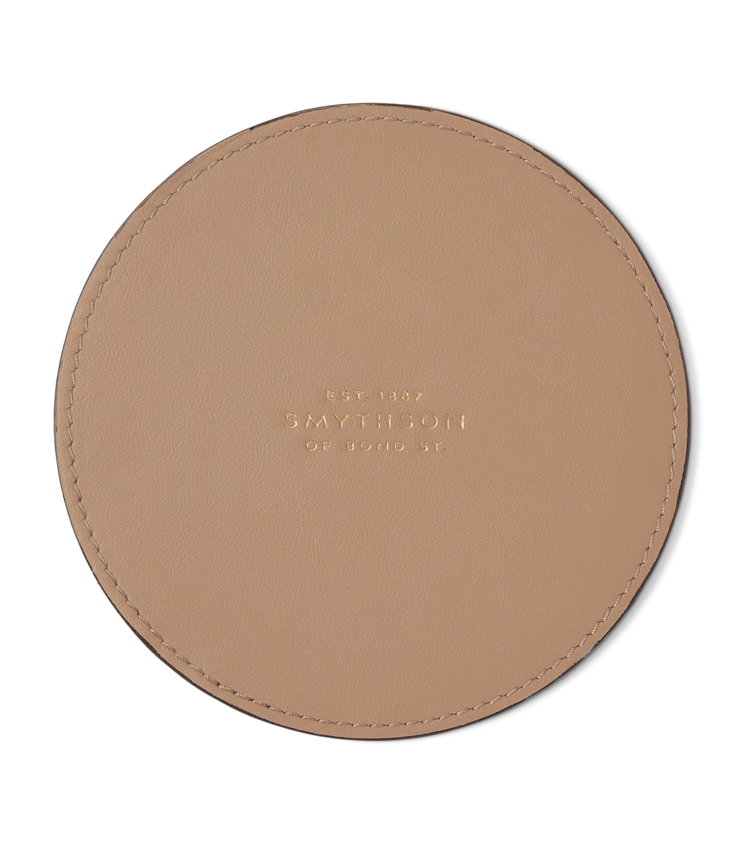 Smythson Panama Leather Coasters (Set of 6) Black Image 4
