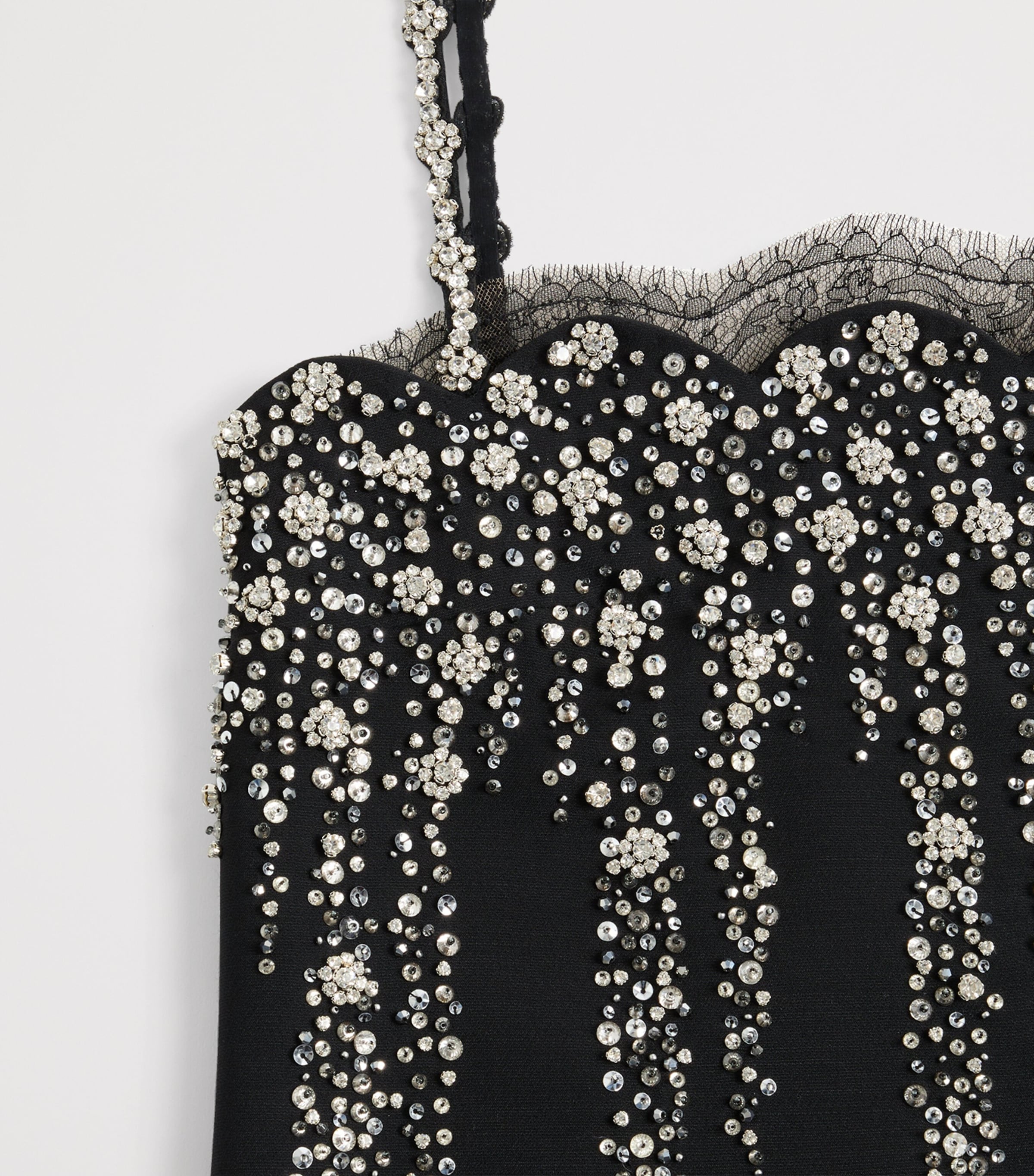 Valentino Womens Virgin Wool-Silk Embellished Mini Dress Nud Image 7