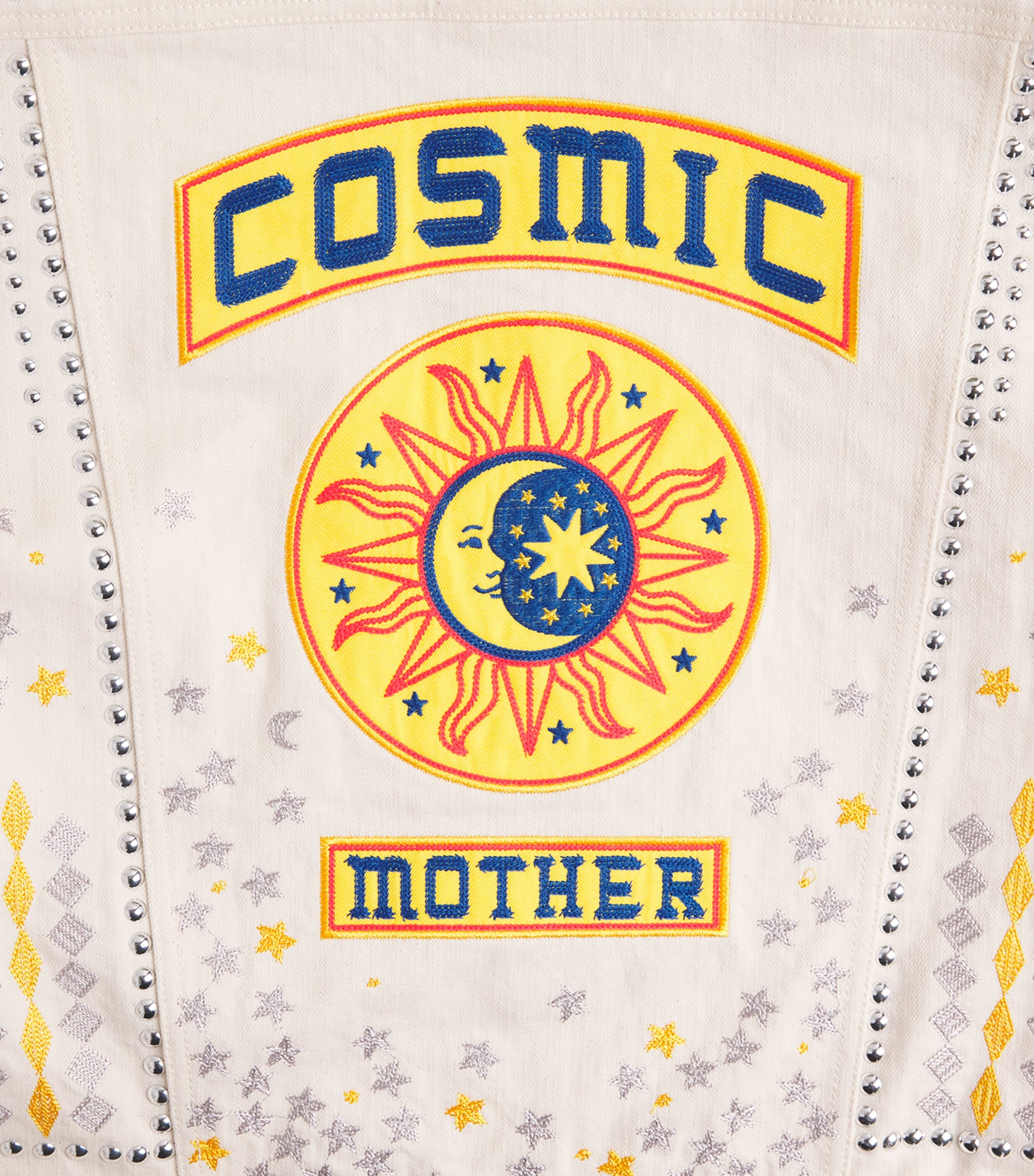 MOTHER Womens Embellished The Bruiser Denim Jacket All Natural Image 6