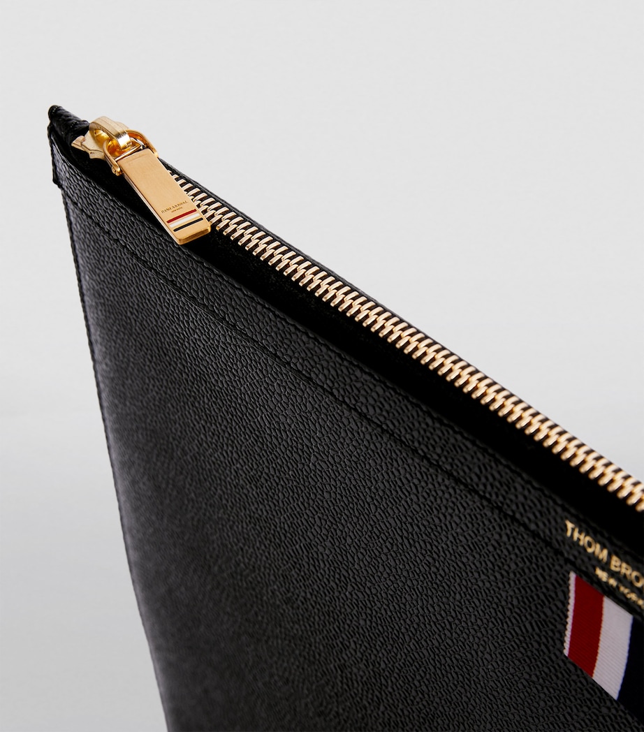 Medium Leather Pouch BLACK Image 6