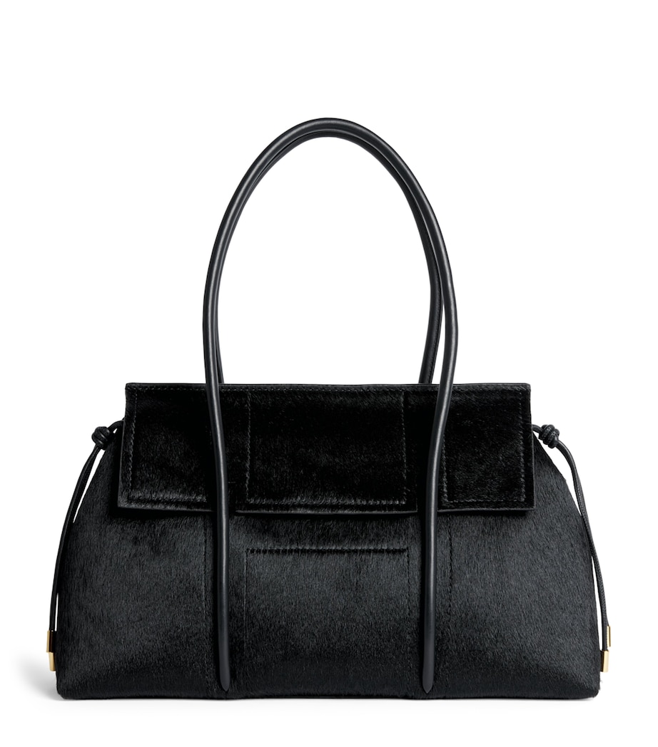 Harrods Medium Calf Hair Marcie Shoulder Bag Black Image 1