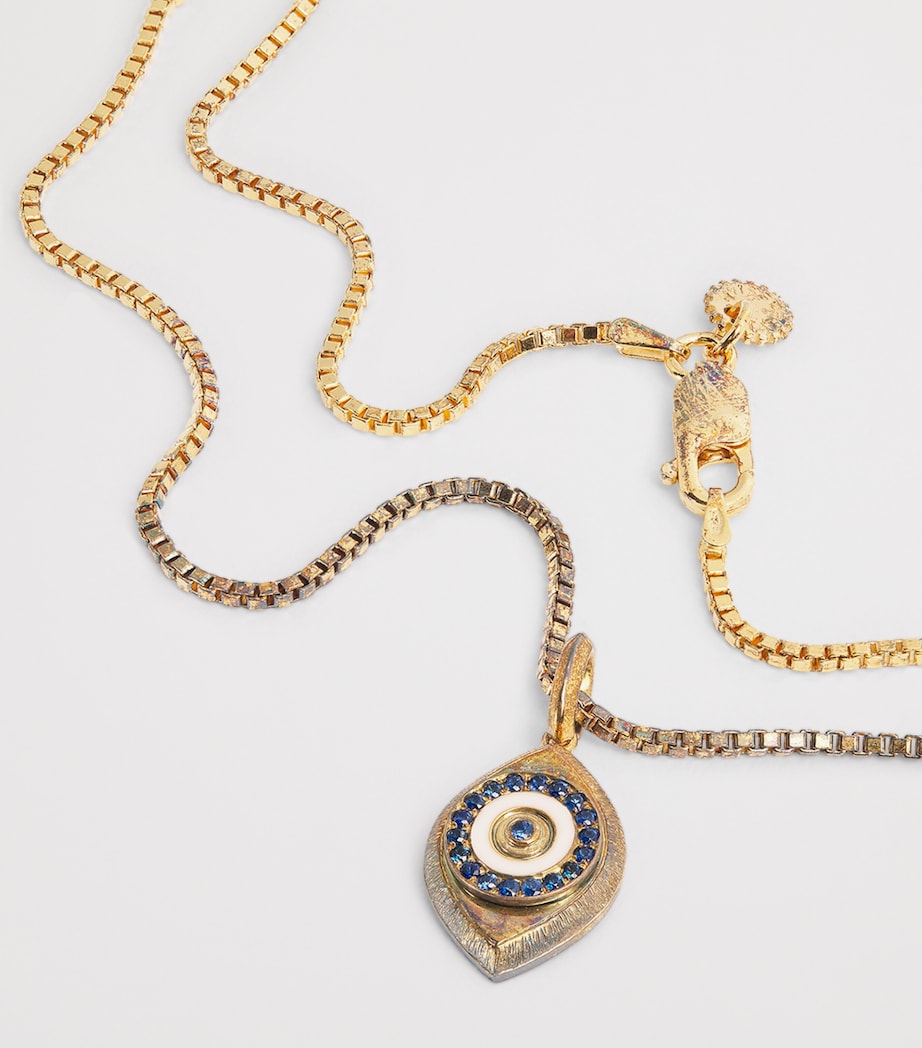 Yellow Gold Evil Eye Necklace YELL GLD COLOUR Image 5