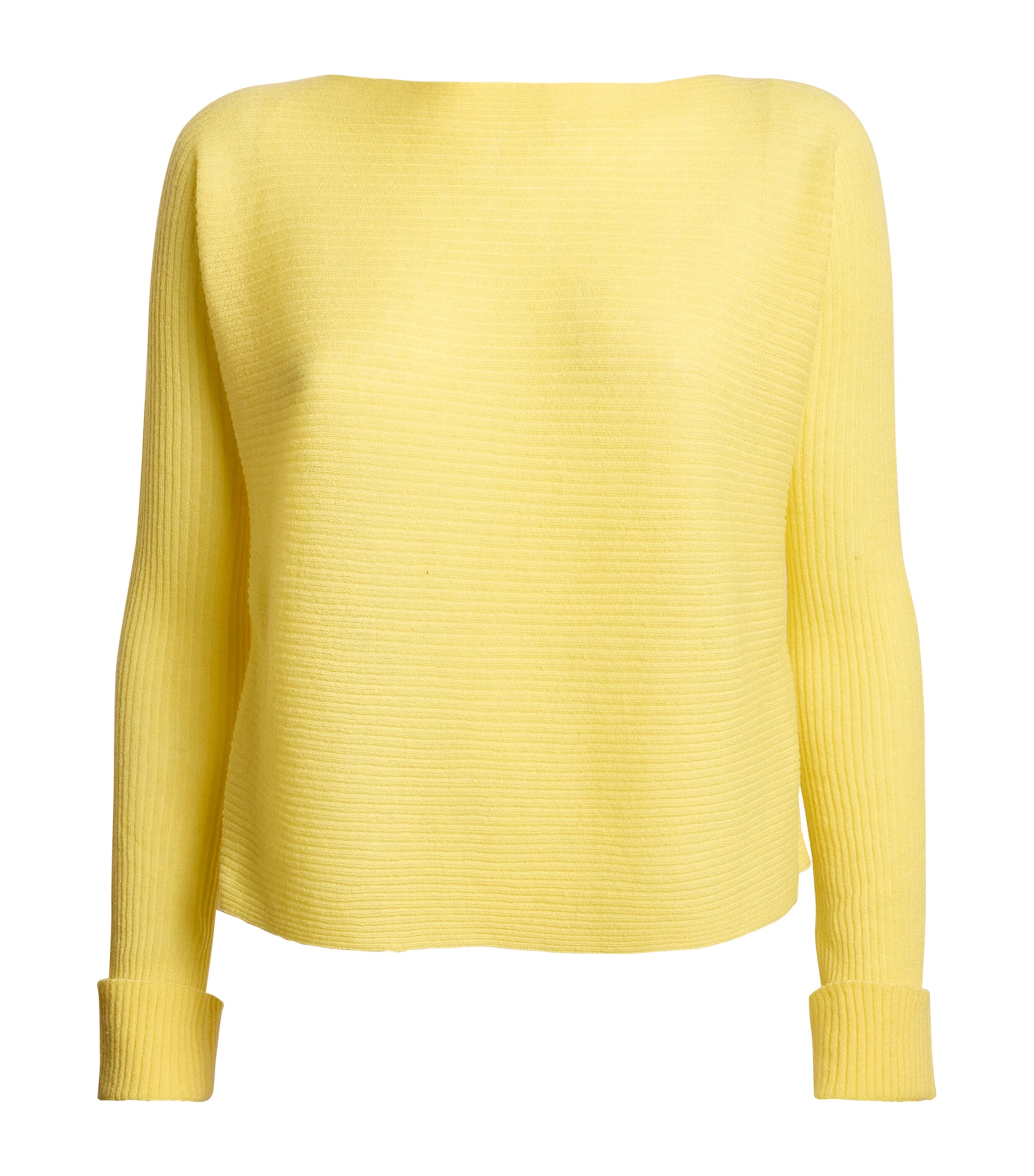Max & Co Wool-alpaca-blend Ribbed Sweater In Yellow