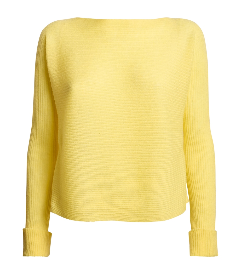 Wool-Alpaca-Blend Ribbed Sweater YELLOW Image 1