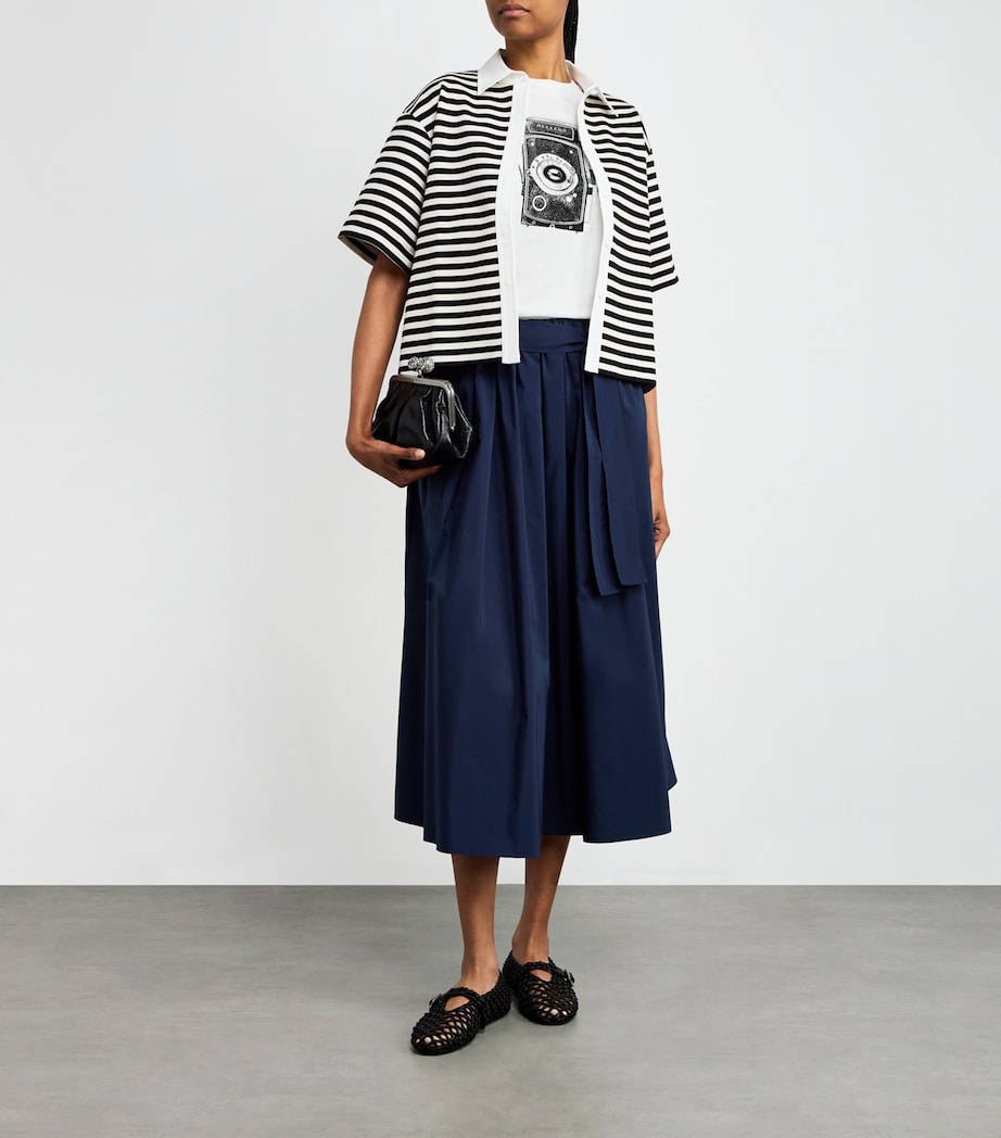 Cotton Camera Print T-Shirt WHITE Image 2