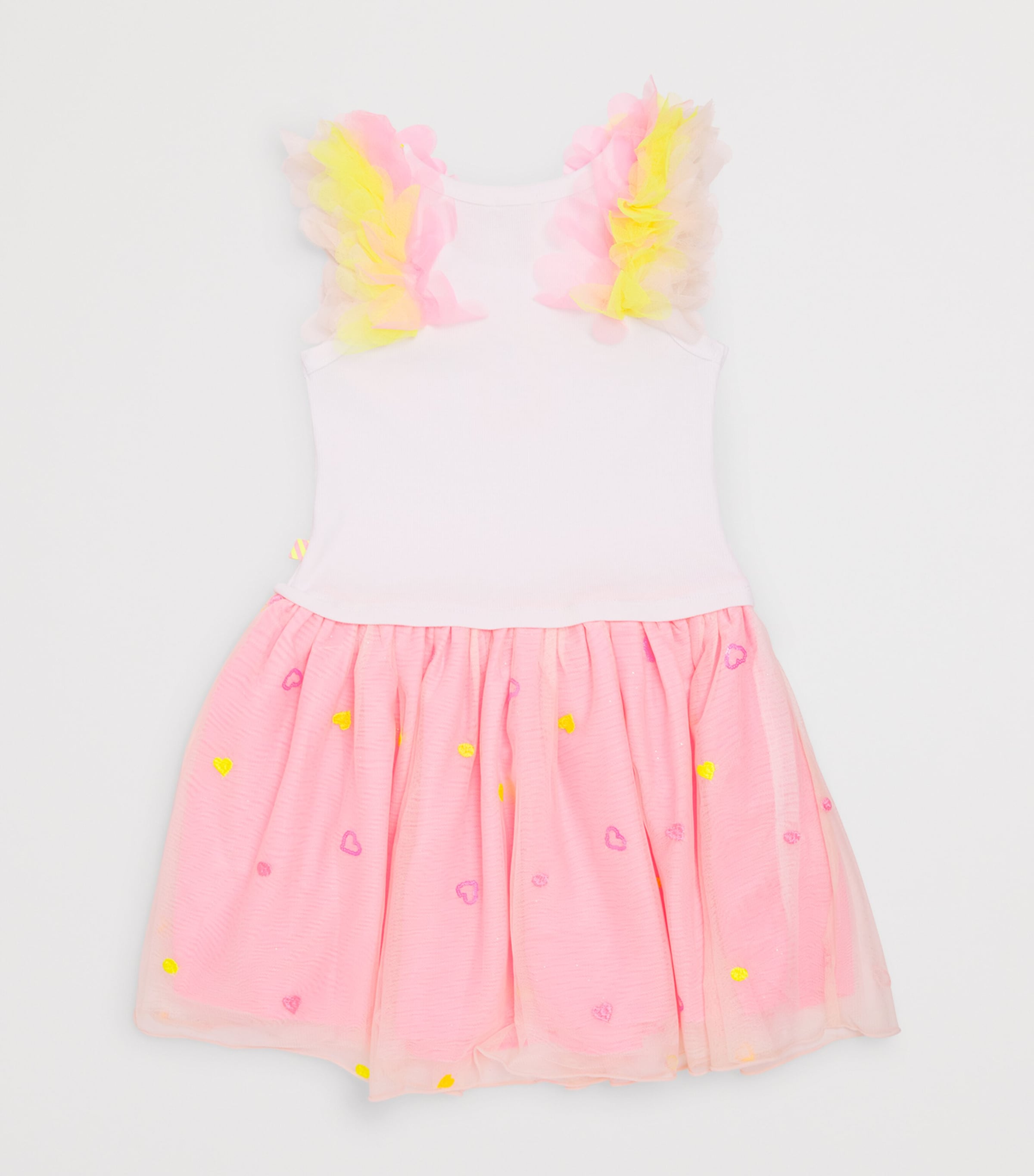 Tulle Embroidered Dress (2-12 Years) 10P WHITE Image 2