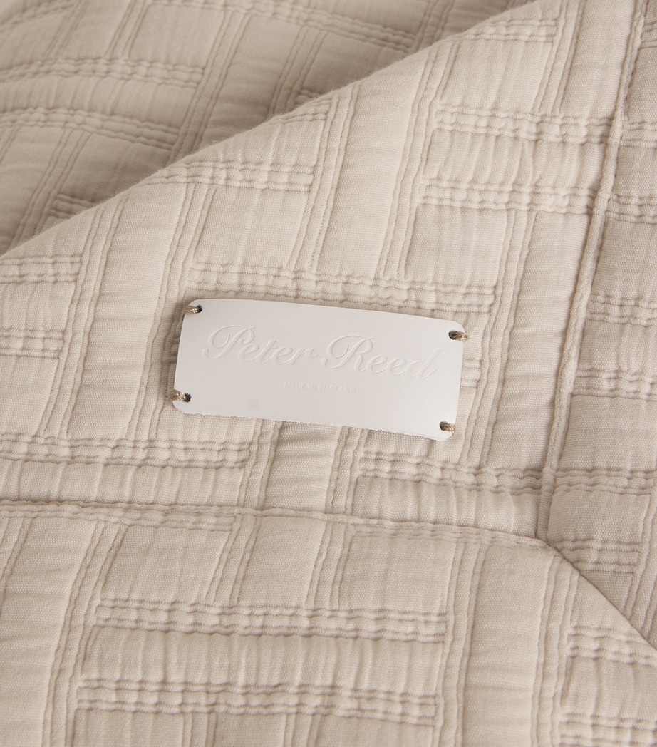 Embroidered Kengo Throw (310cm x 150cm) NEUTRAL Image 2