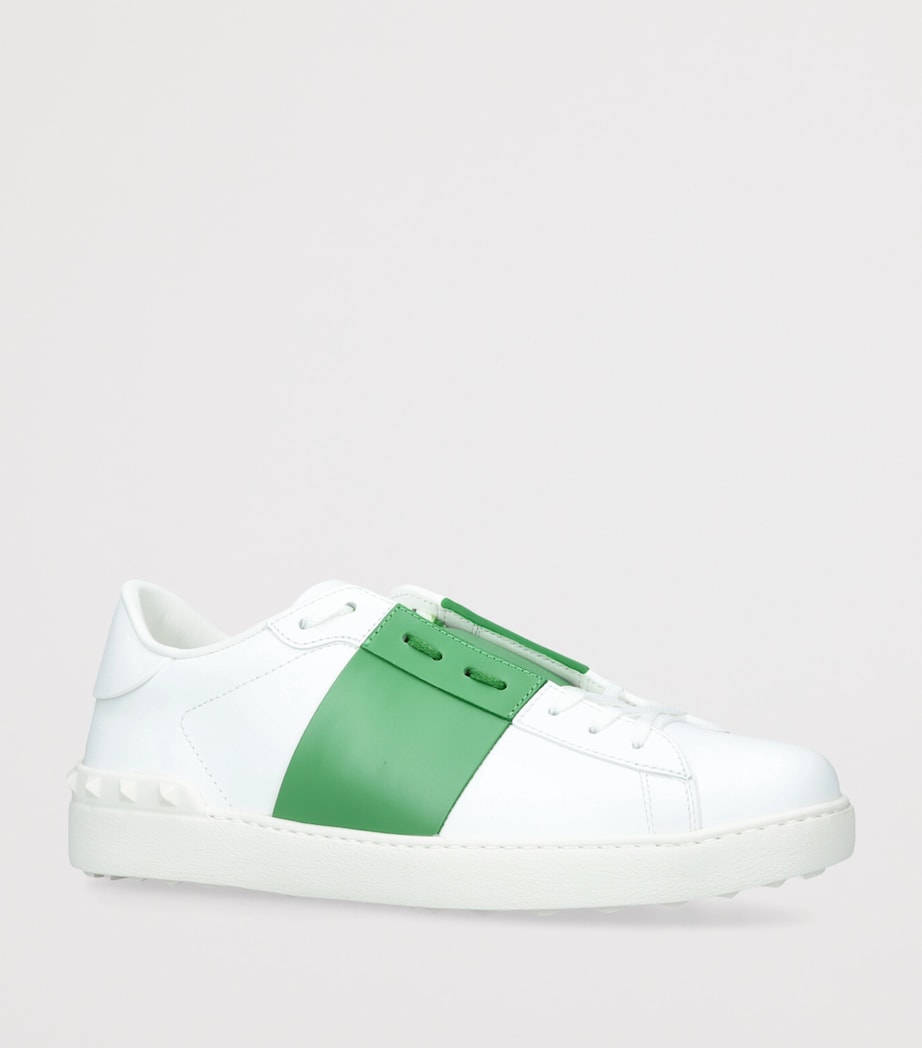 Leather Open Sneakers WHITE/OTH Image 3