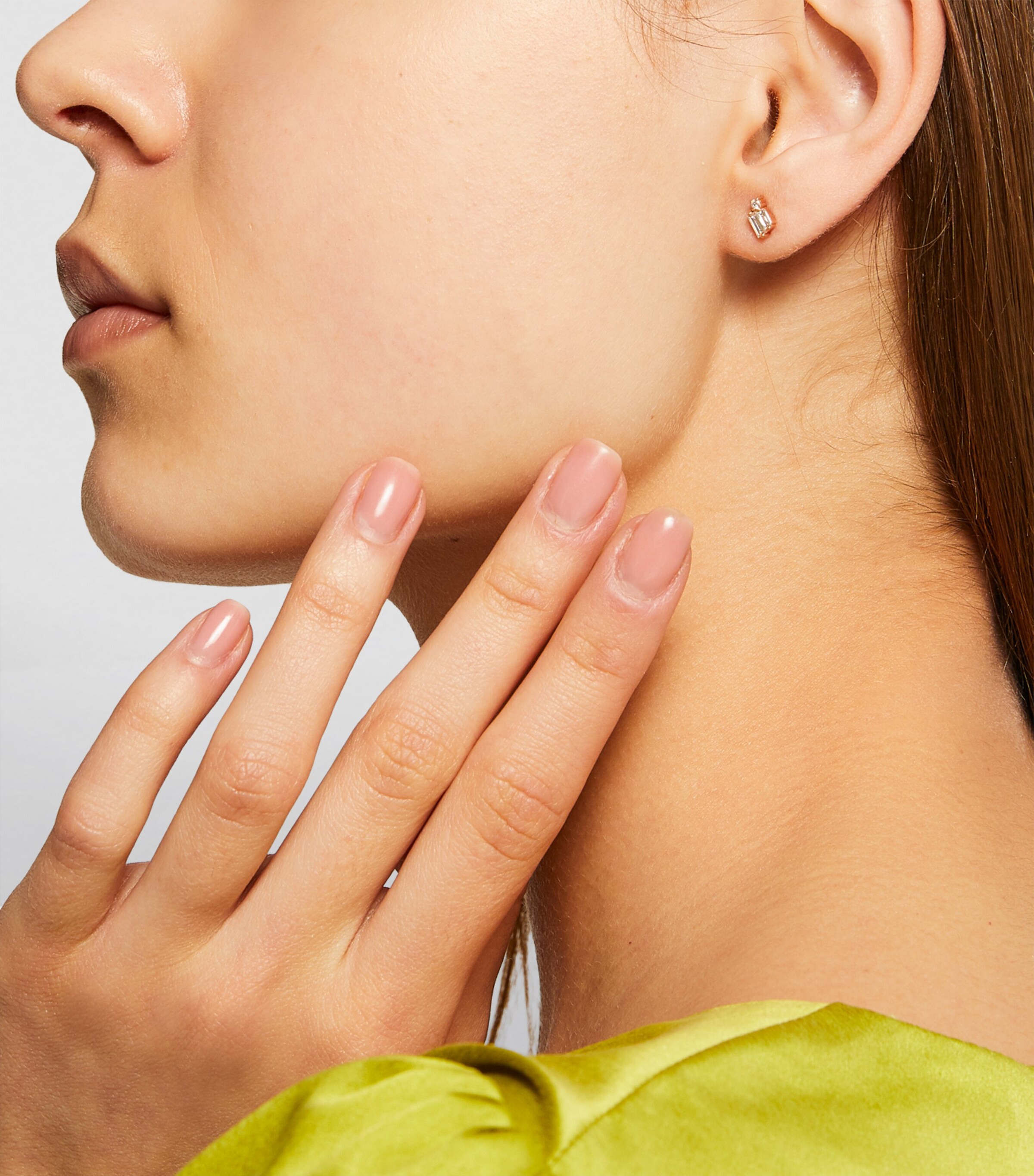 Mini Rose Gold and Diamond Bold Burst Earrings 18K RG/WD Image 4