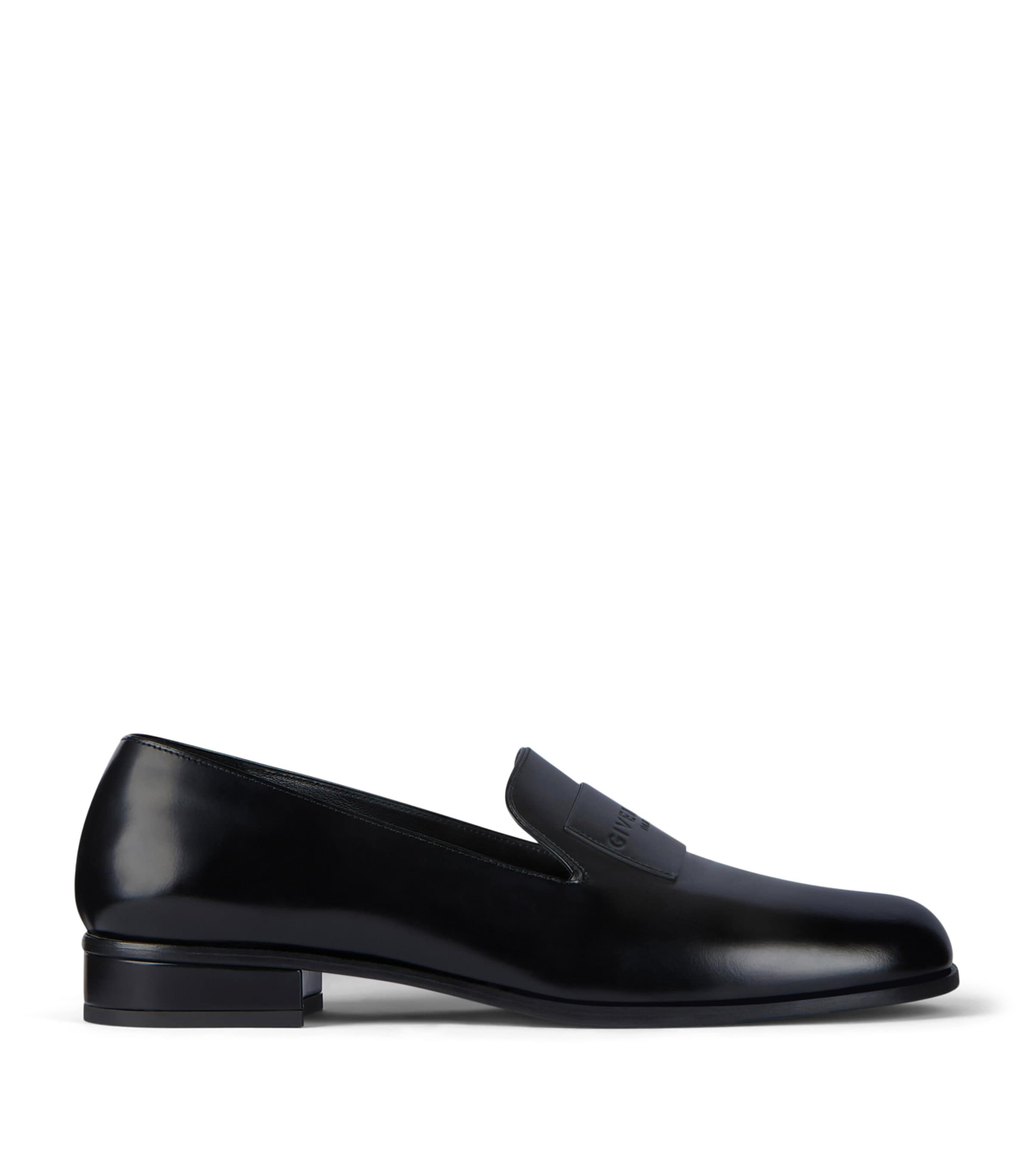 Leather Logo Loafers BLACK Image 1