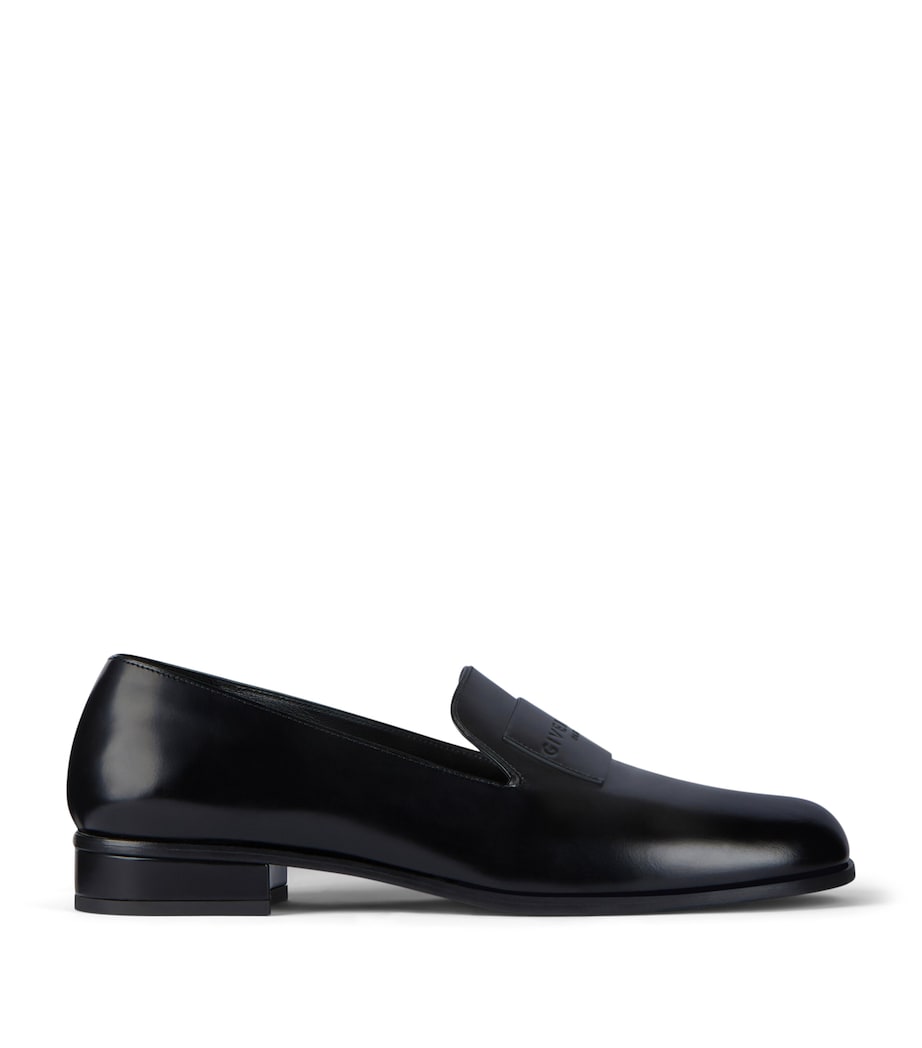 Leather Logo Loafers BLACK Image 1