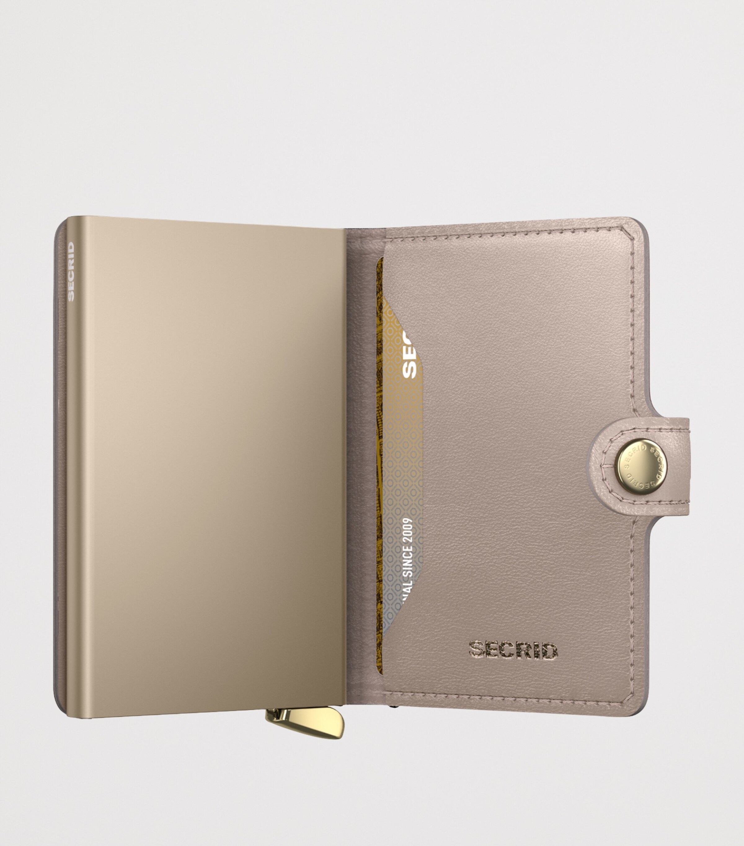 Leather Diamond-Embossed Miniwallet CHALK Image 2