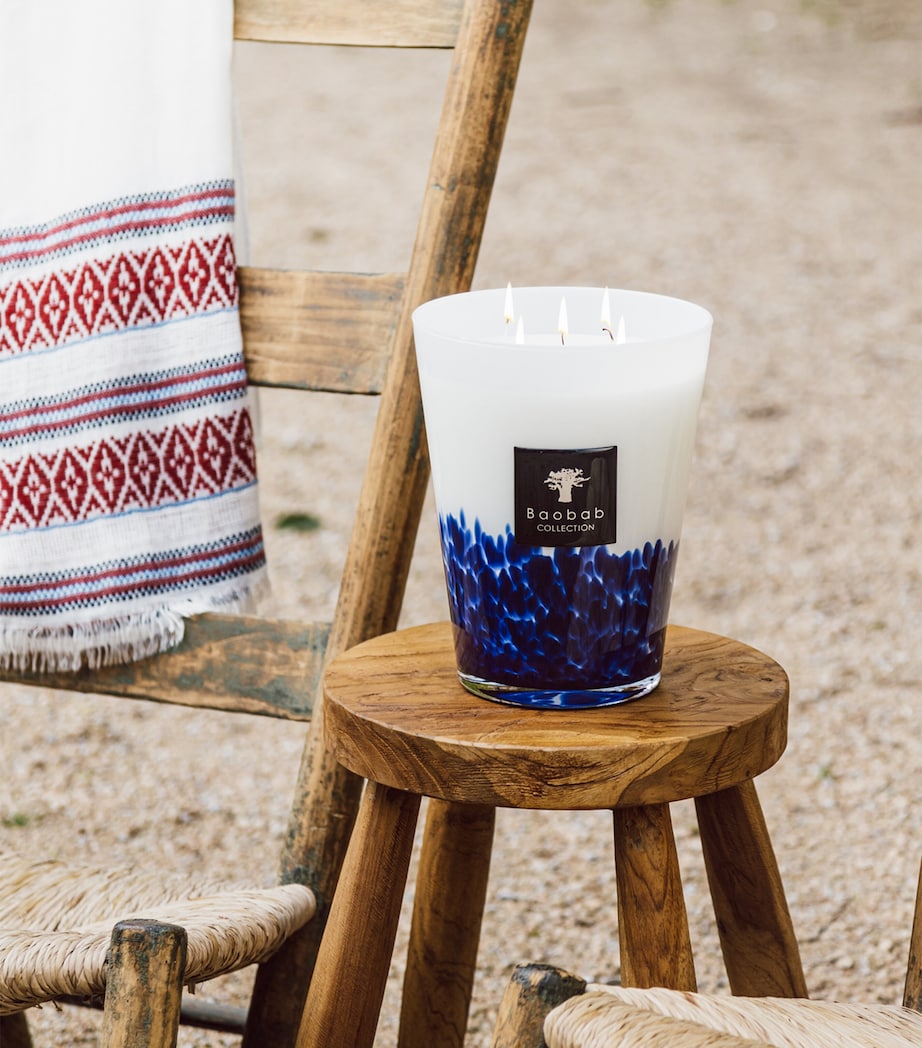 Baobab Collection Feathers Touareg Candle (24cm) Blue Image 2