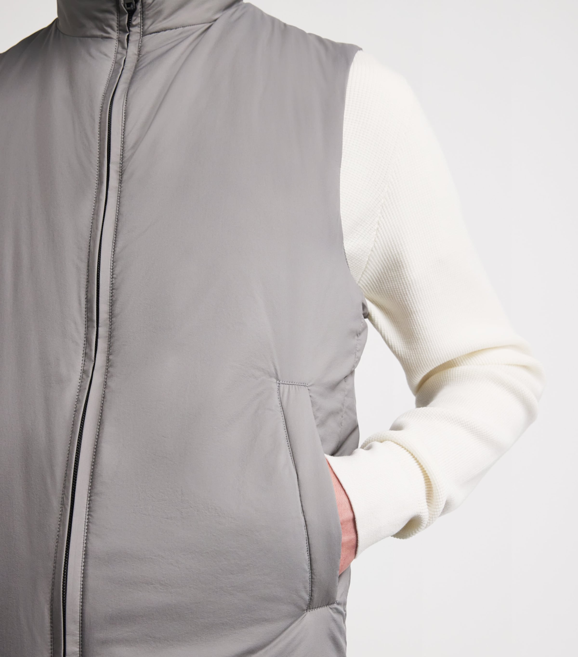 Herno Mens Ecoage Gilet Grigio Chiaro Image 3