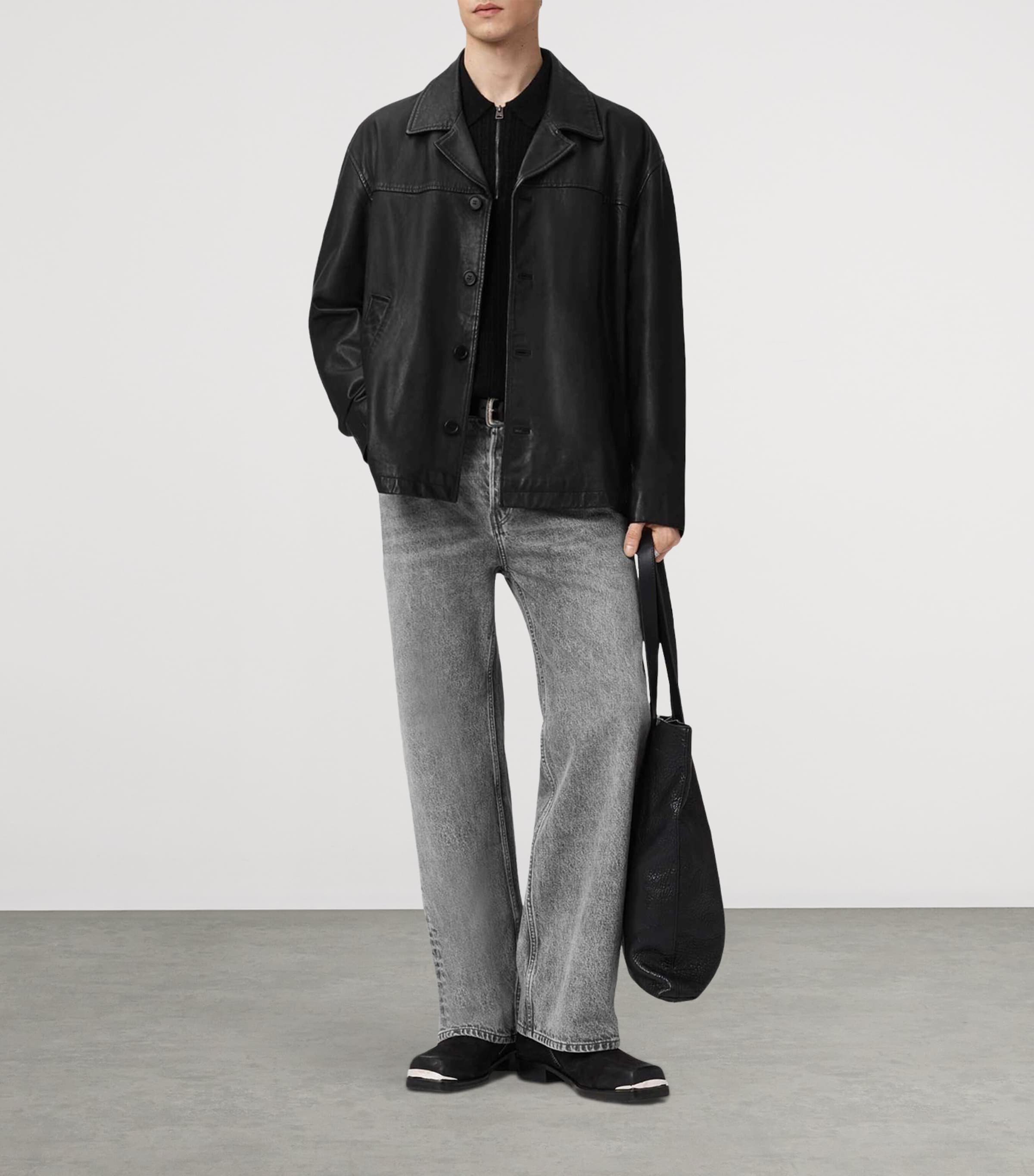 Bradwell Leather Jacket BLACK Image 3