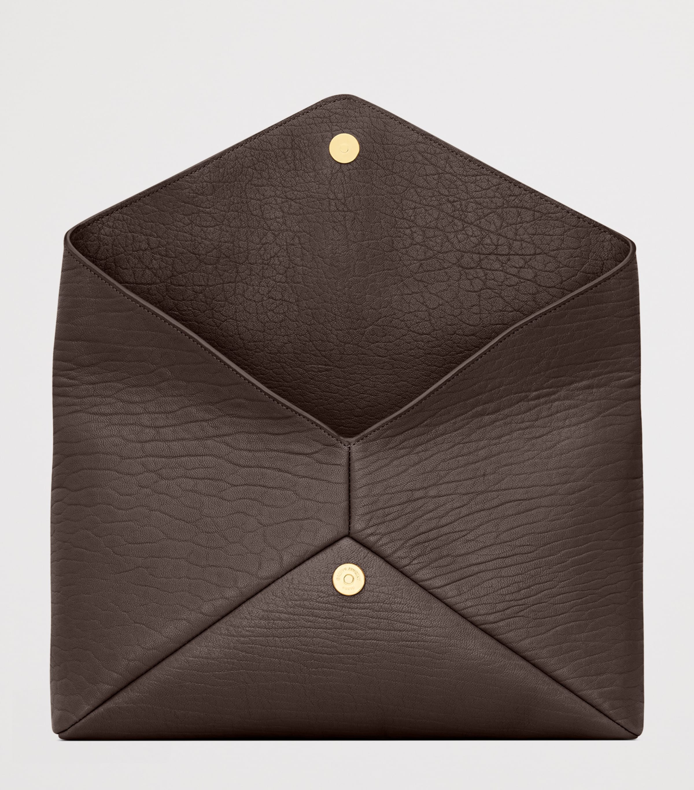 Saint Laurent Large Leather Cassandre Envelope Clutch Bag Image 4
