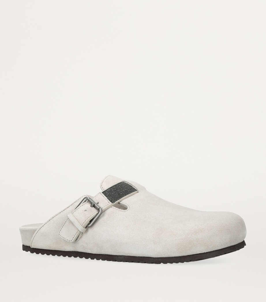 Suede Monili-Trim Clogs GREY/LIGHT Image 3