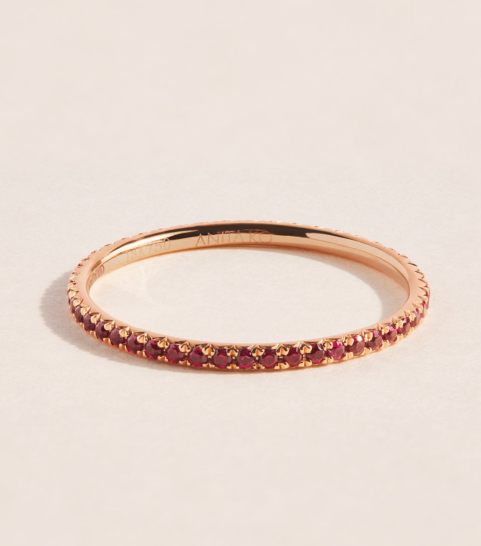 Anita Ko Rose Gold and Ruby Eternity Ring Rose Gold