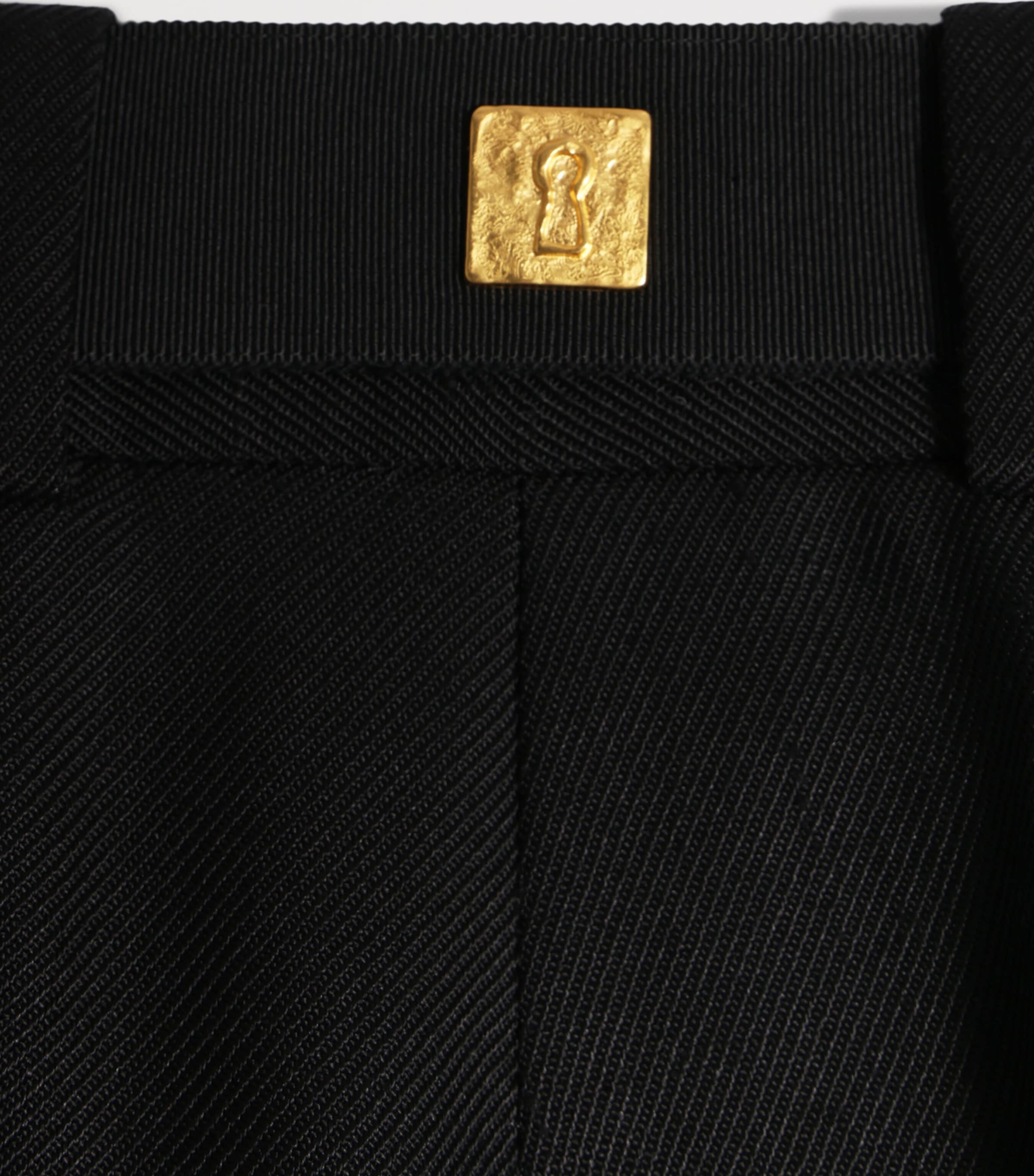 Schiaparelli Womens Oversized Pleated Trousers Black Image 6