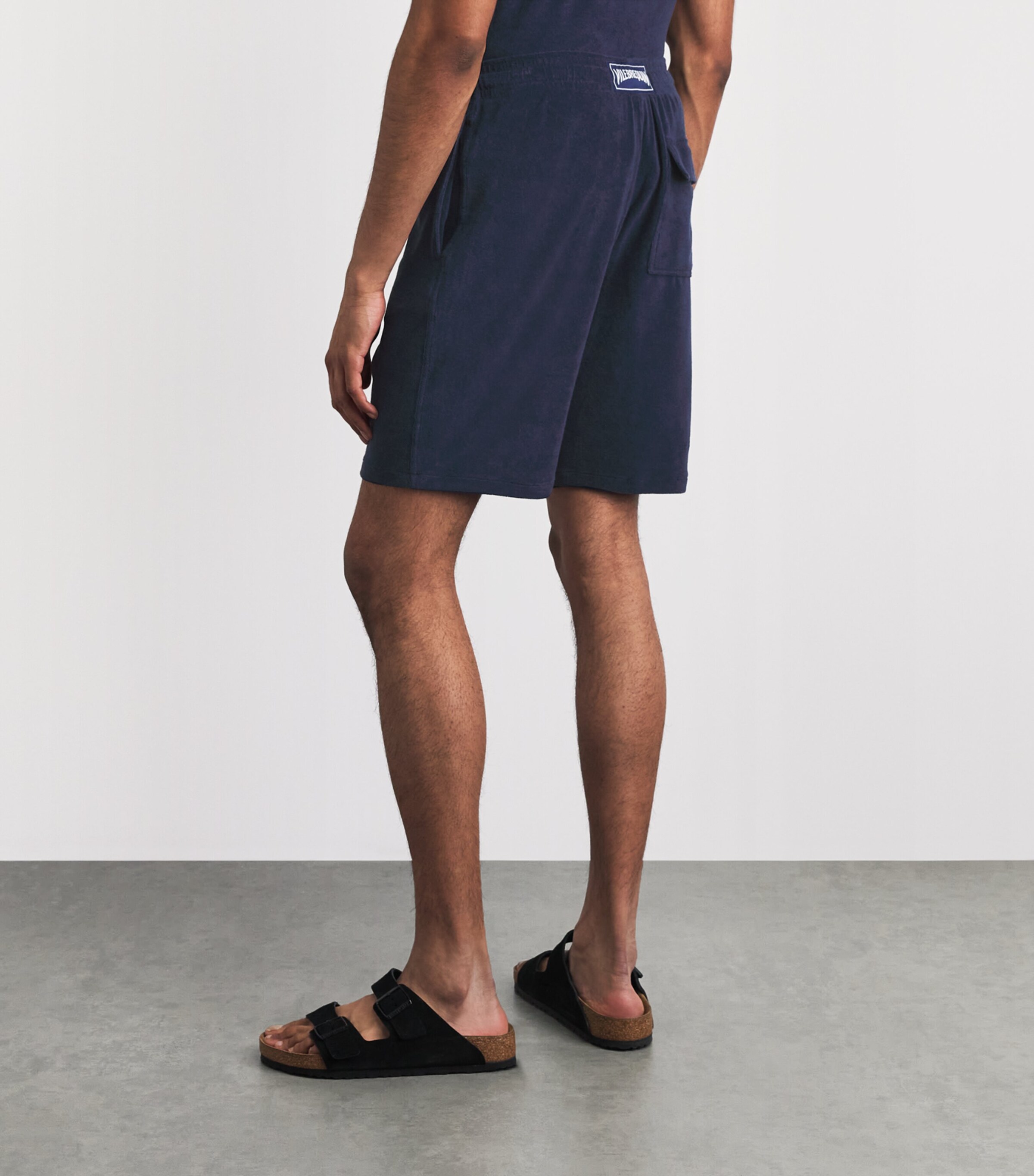 Vilebrequin Mens Organic Cotton Terry-Blend Bolide Shorts Bleu Marine Image 5
