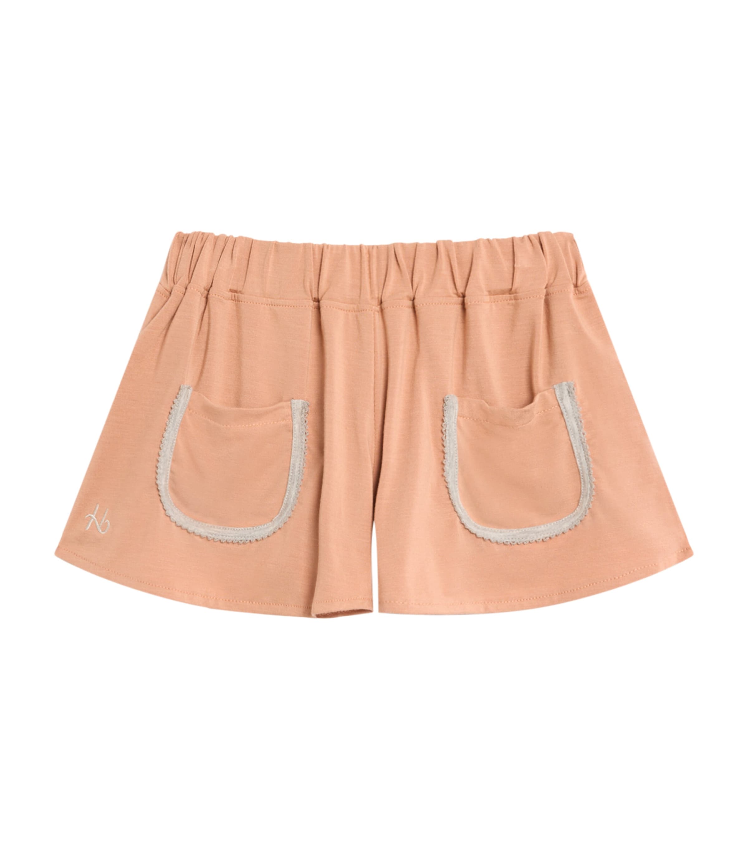 Homebody Contrast-trim Shorts In Sand