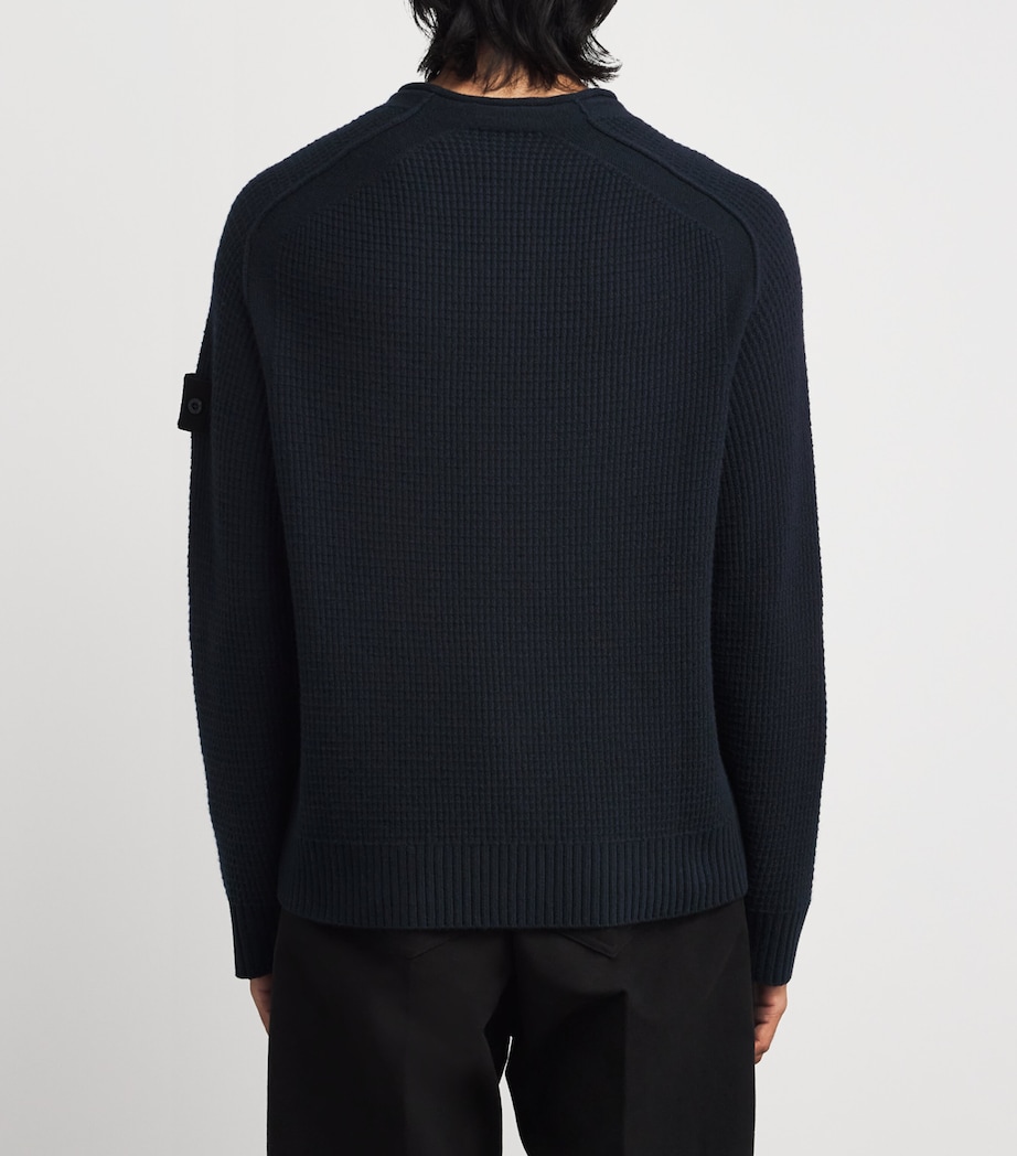 GHOST PIECE Virgin Wool Cable-Knit Sweater V0020 Image 4