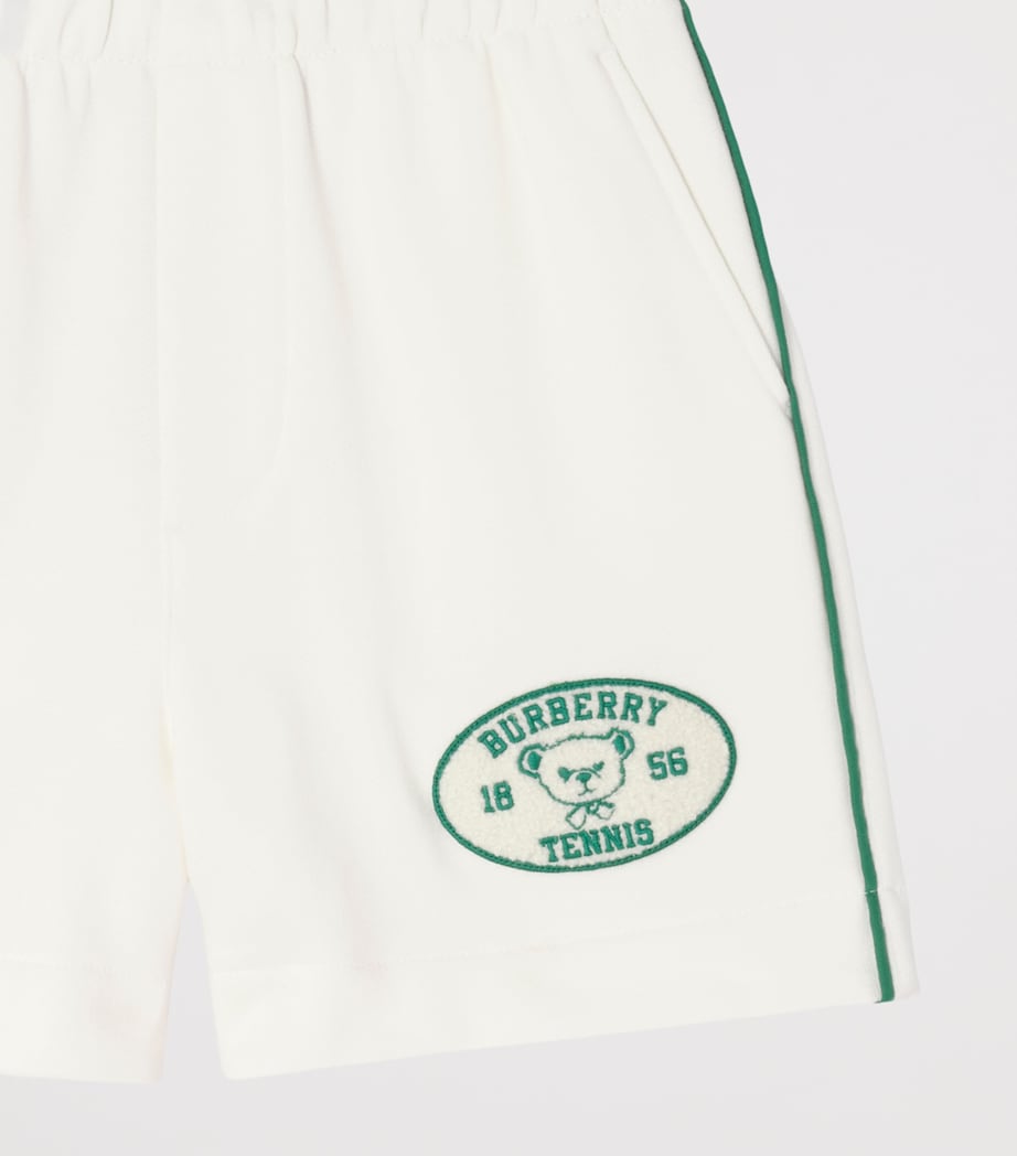 Burberry Kids Cotton Tennis Shorts (4-12 Years) Chalk White Image 3