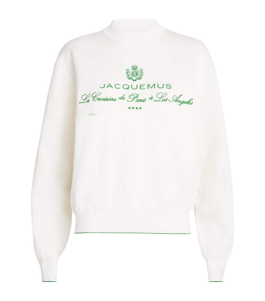 Embroidered Logo Sweatshirt 1IN HOTEL WHITE Image 1