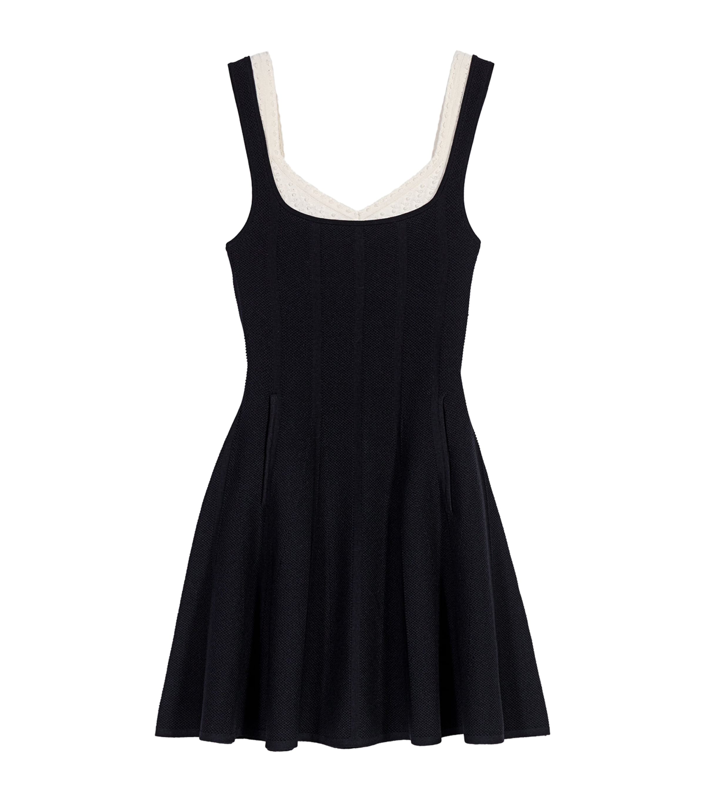 Maje Womens Layered Mini Dress Black Image 1