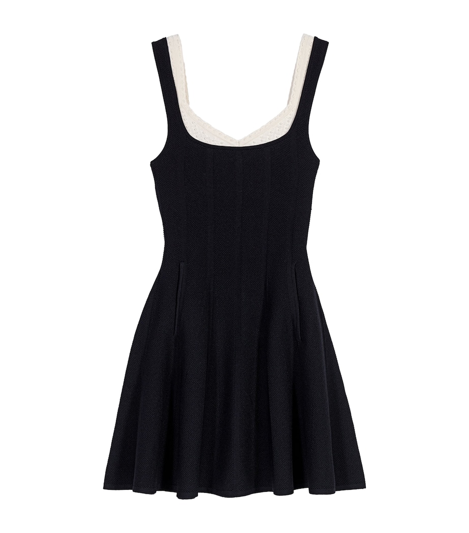 Maje Womens Layered Mini Dress Black Image 1