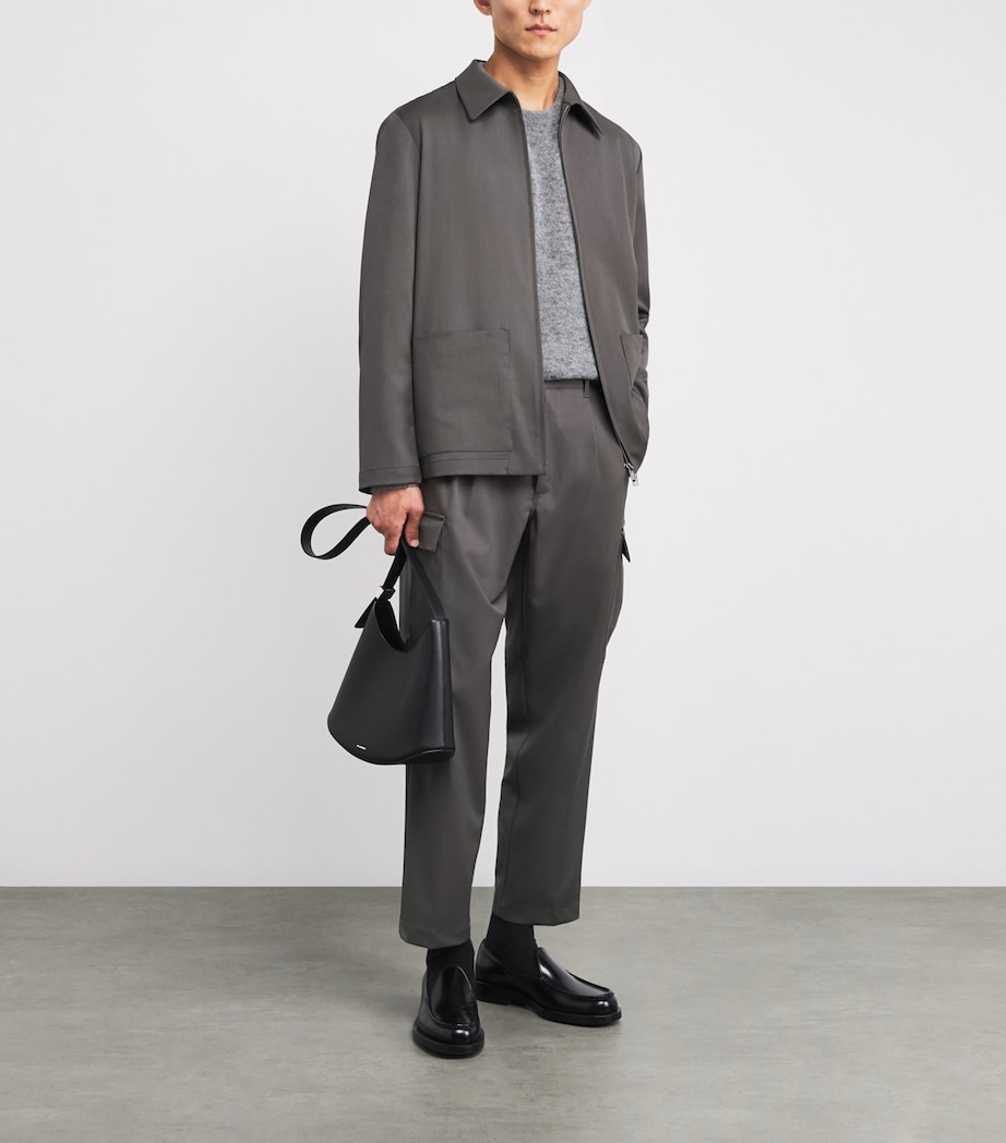 Stretch-Virgin Wool Pleated Trousers NOCE 260 Image 2