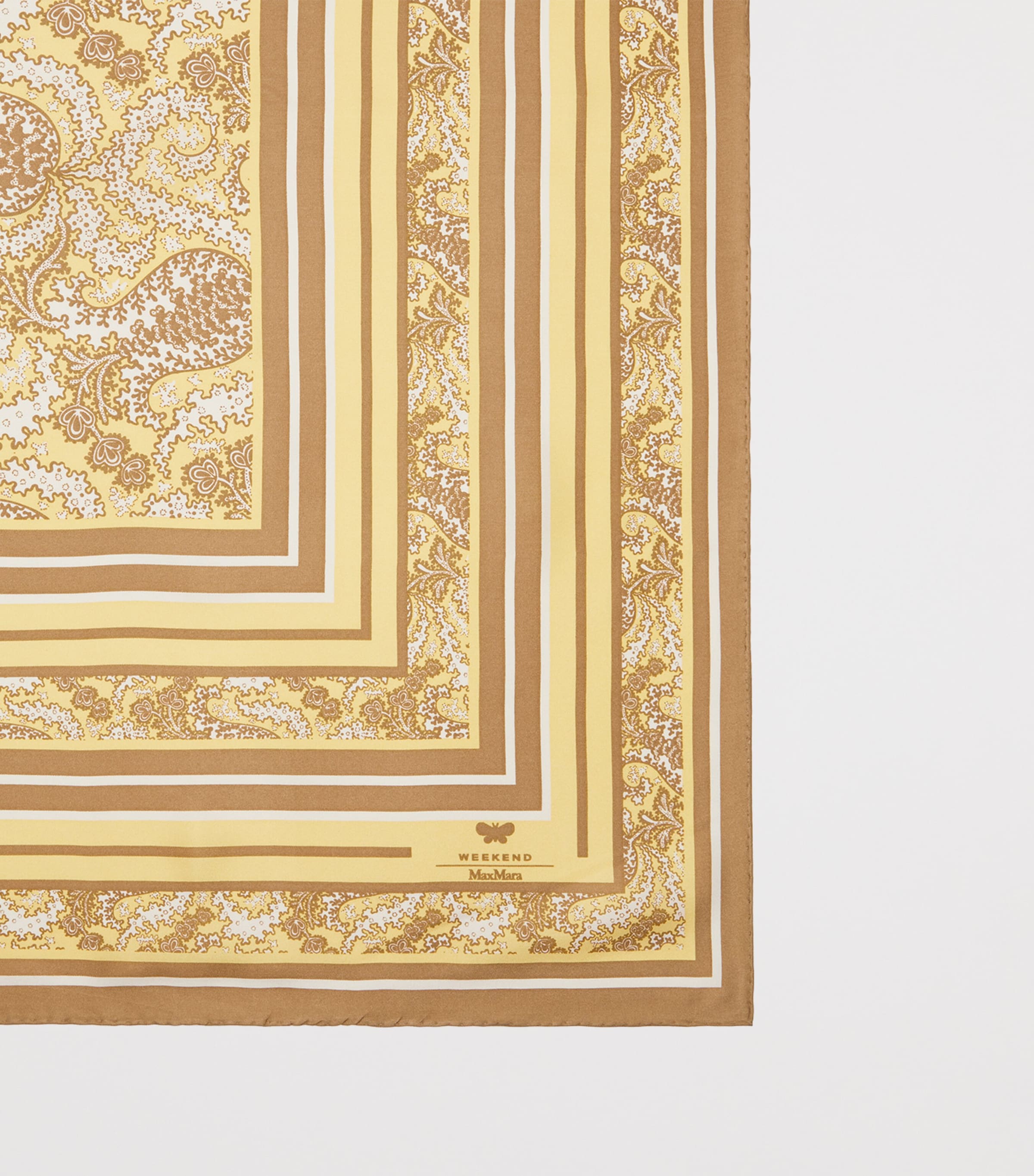 Silk Twill Printed Scarf GREEN Image 4