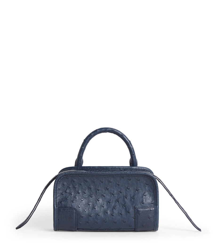 LOEWE Mini Ostrich Leather Amazona 180 Top-Handle Bag Deep Navy Image 1