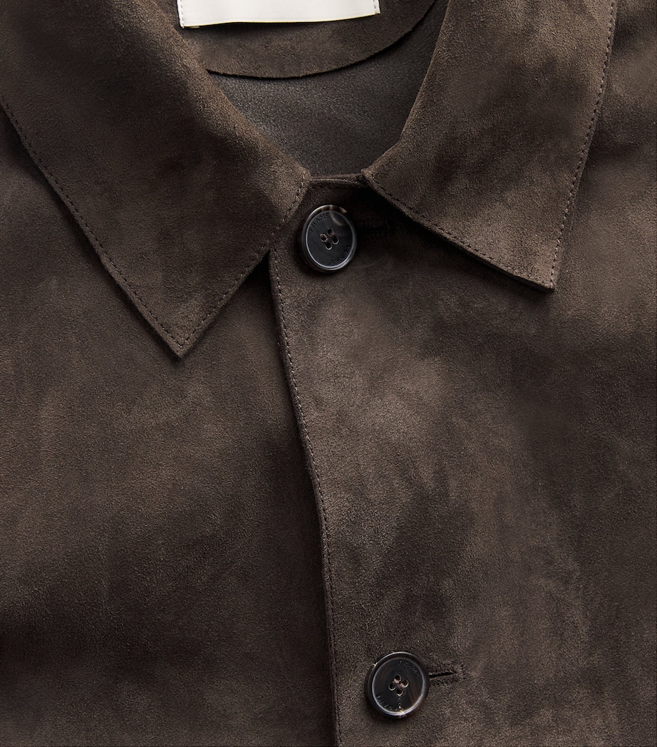 Suede Chore Shirt Jacket DARK BROWN Image 5