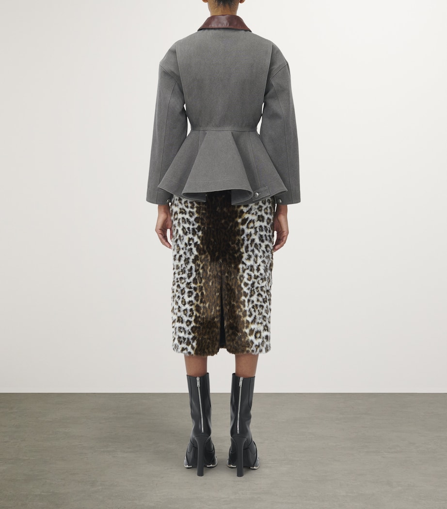 Cotton Canvas Peplum Jacket 1451 Image 5