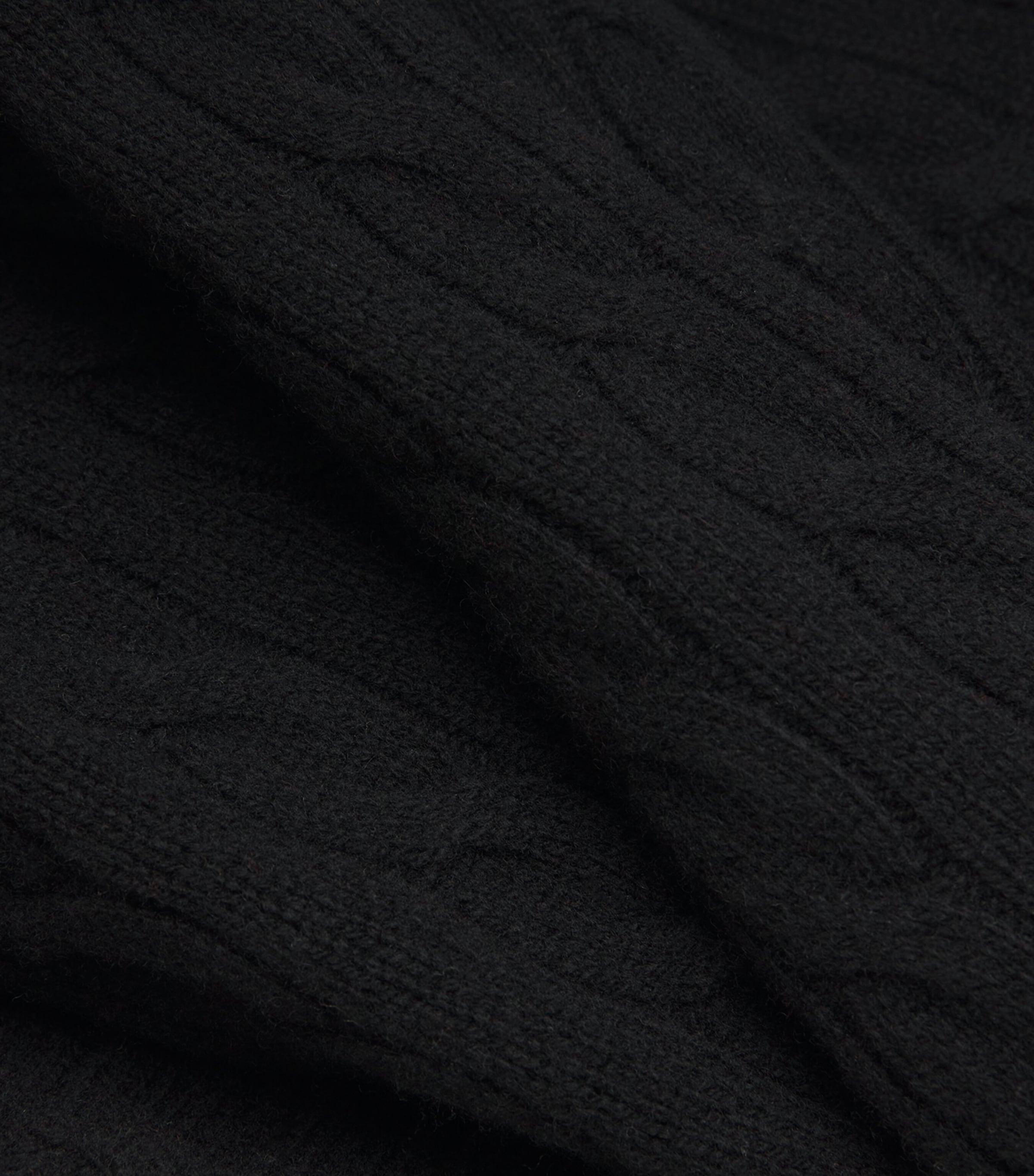 Wool-Cashmere Cable-Knit Rollneck Sweater BLACK Image 5